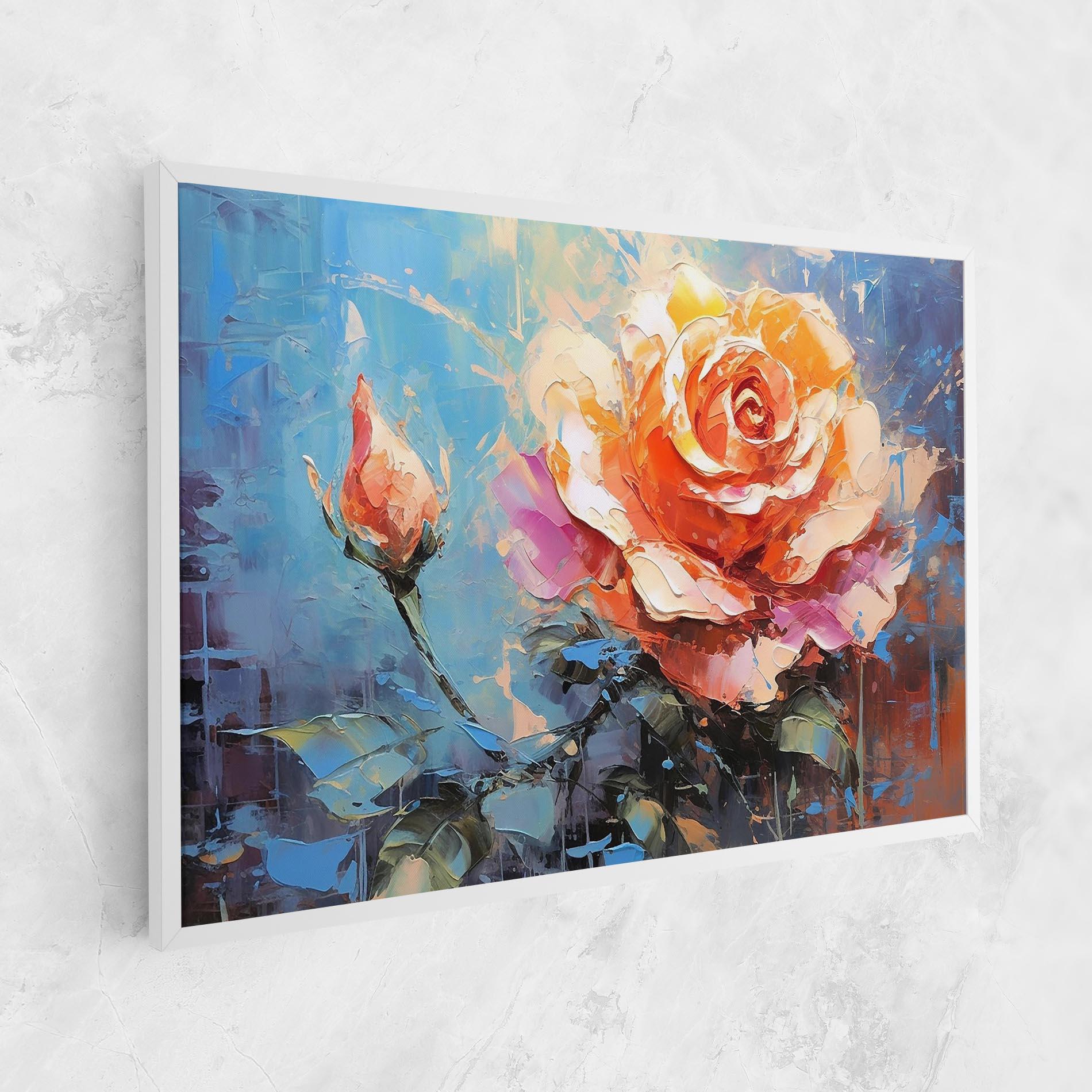 Leinwandbild Pretty Pink Rose Art mockup 1