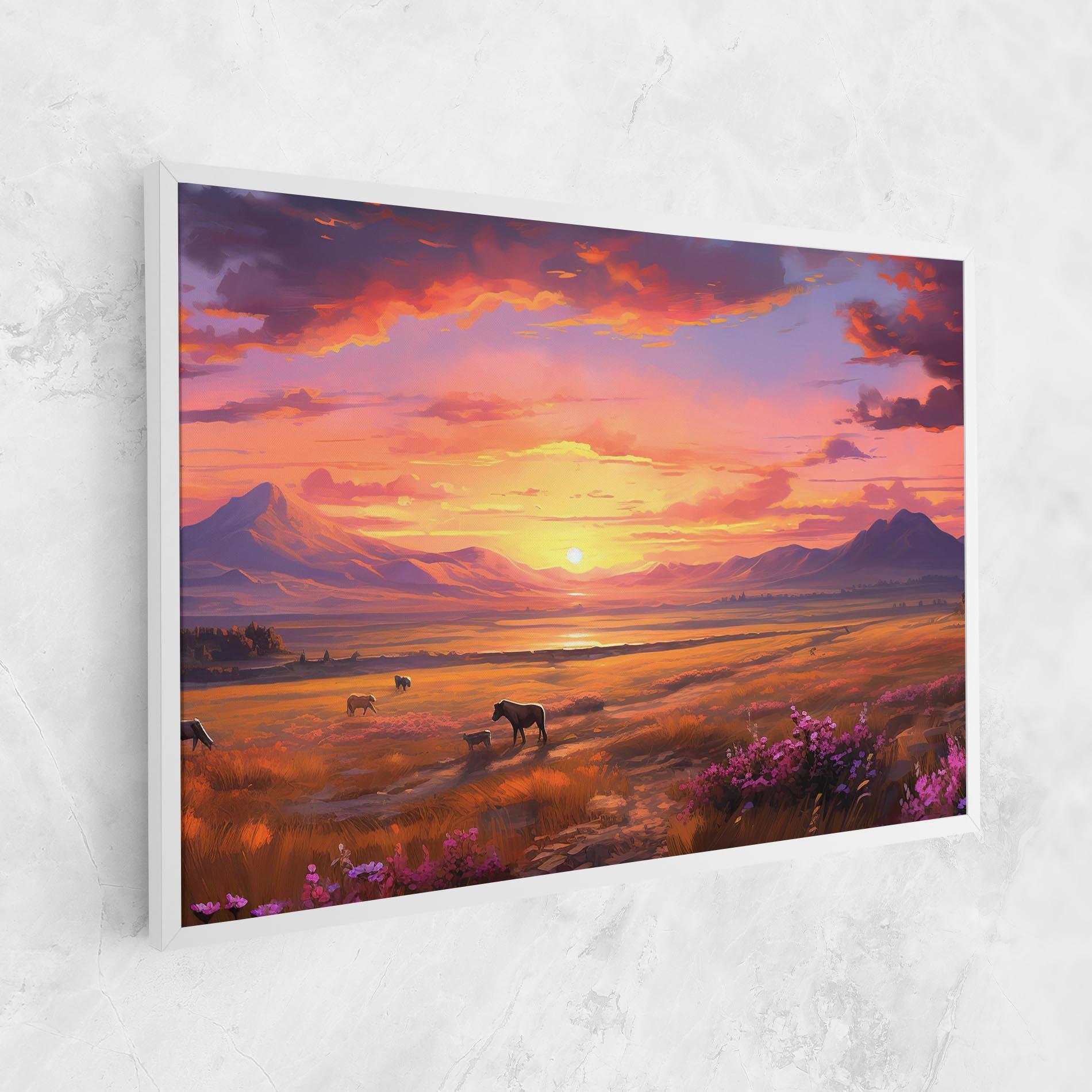 Leinwandbild Wild Horses Art mockup 1