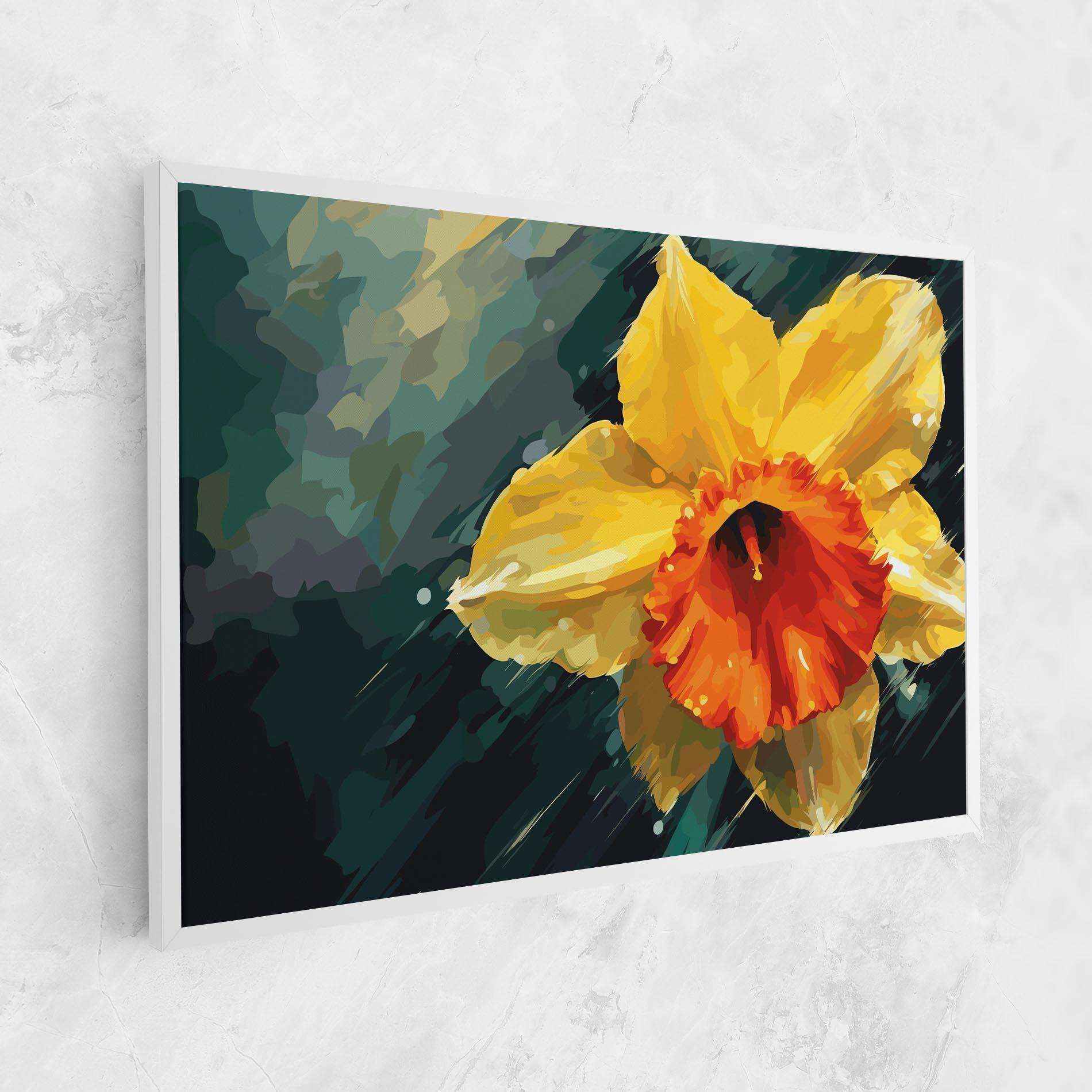 Leinwandbild Yellow Flower Art mockup 1