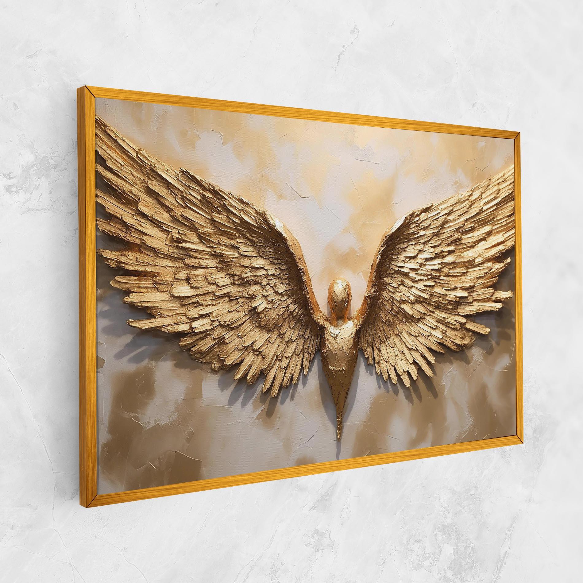 Leinwandbild Beautiful Gold Wings mockup 1