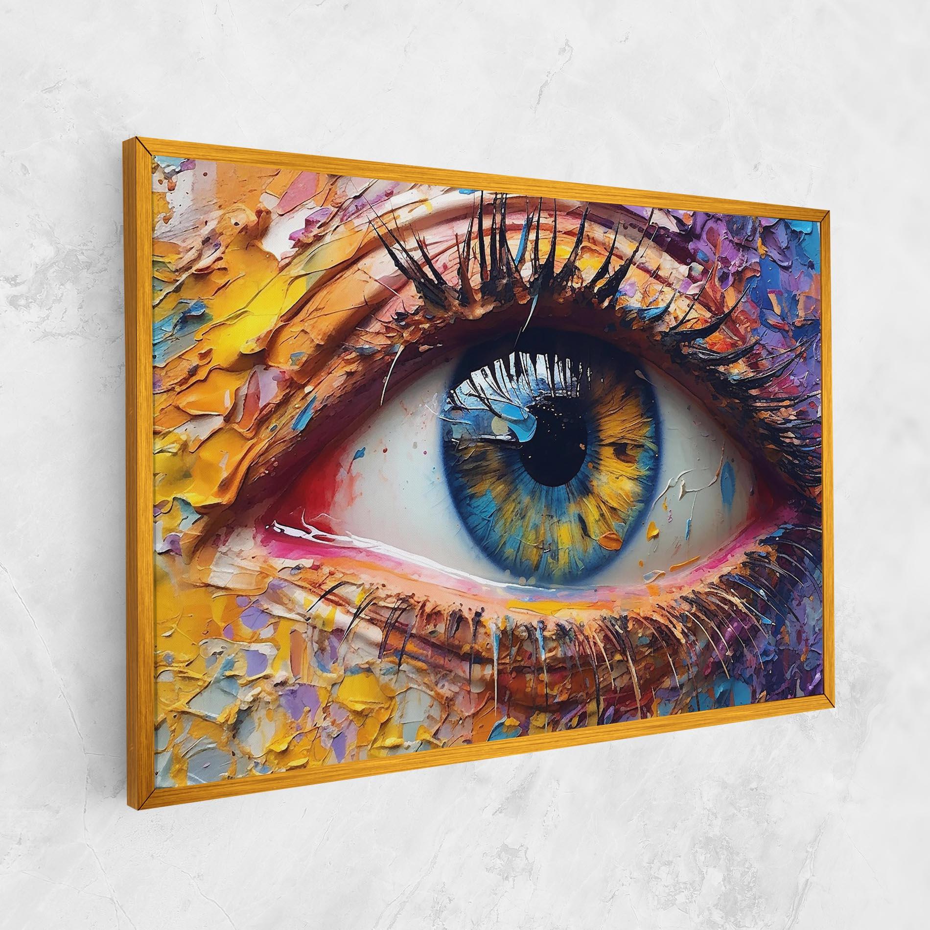 Leinwandbild Blue Eyes Art mockup 1