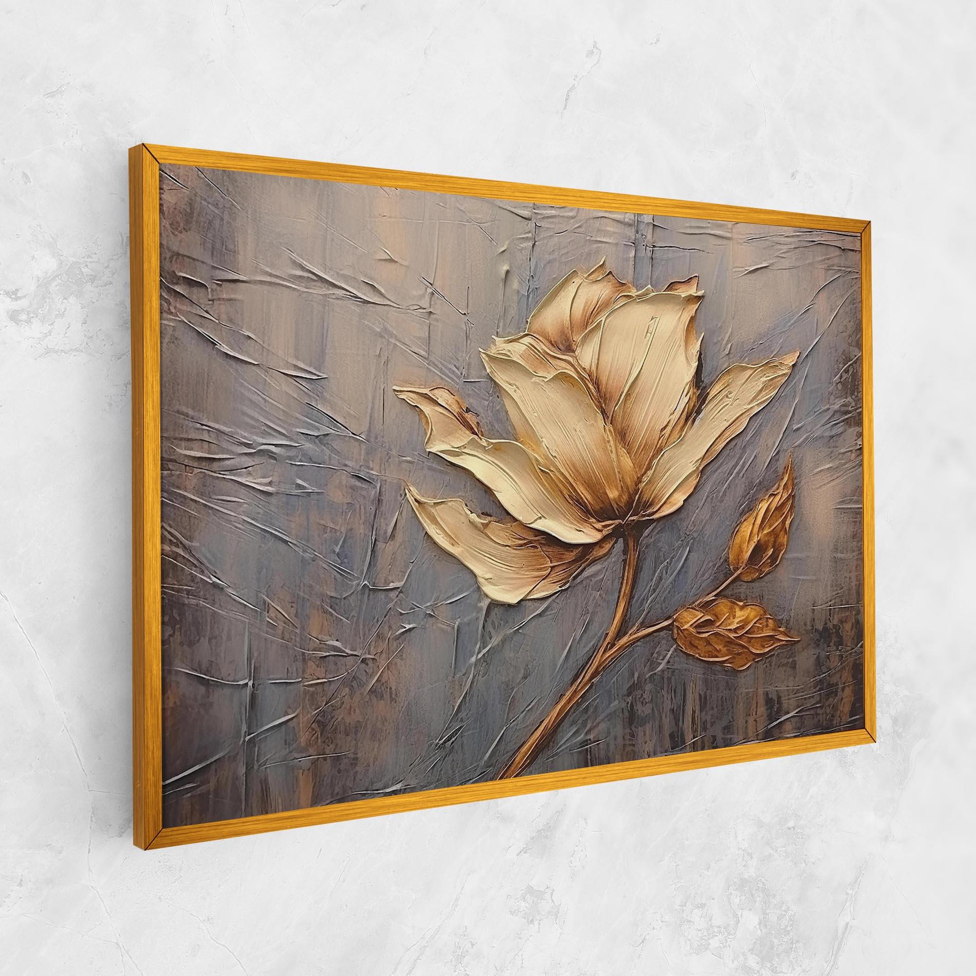 Leinwandbild Cream Rose On Blue mockup 1