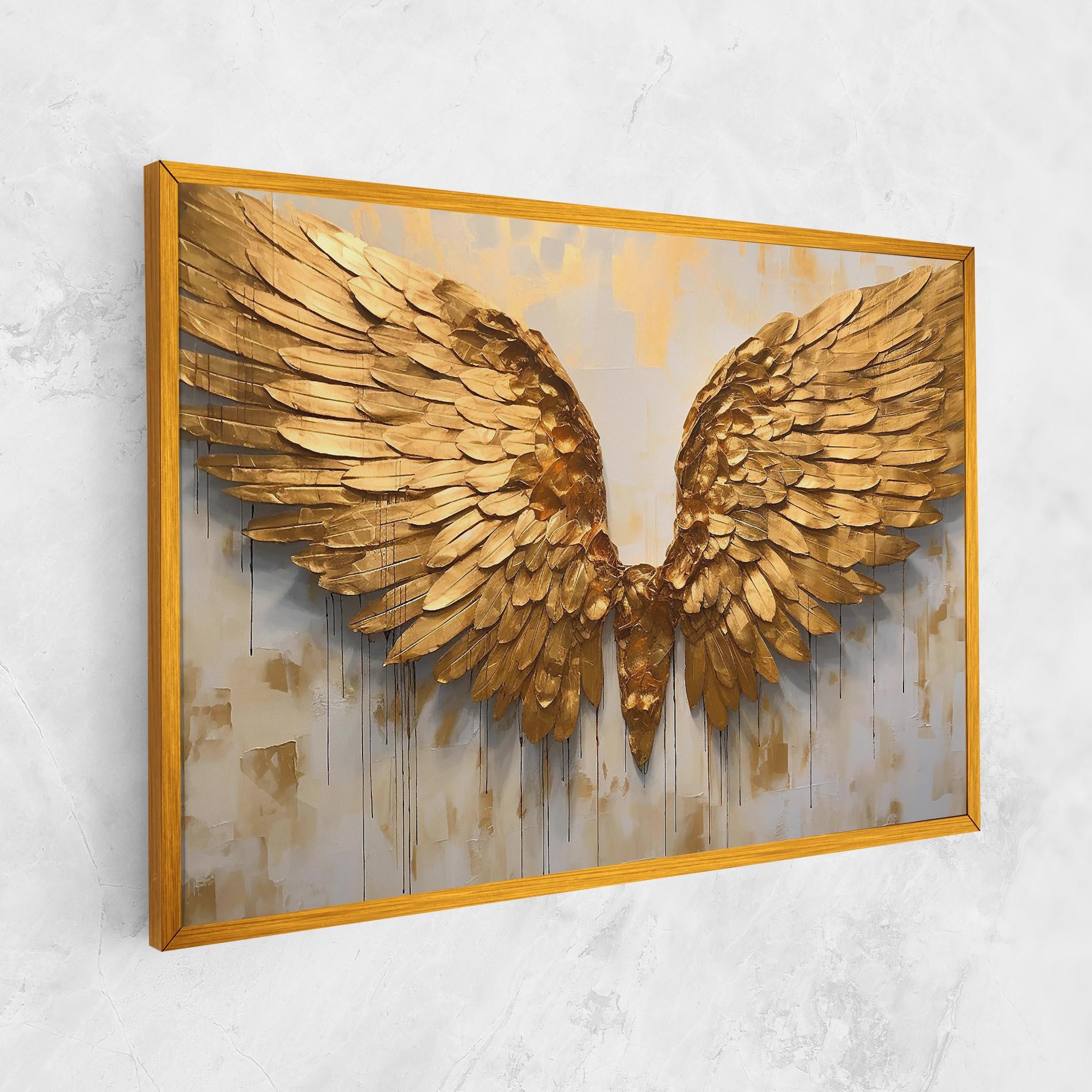 Leinwandbild Golden Wings Art mockup 1