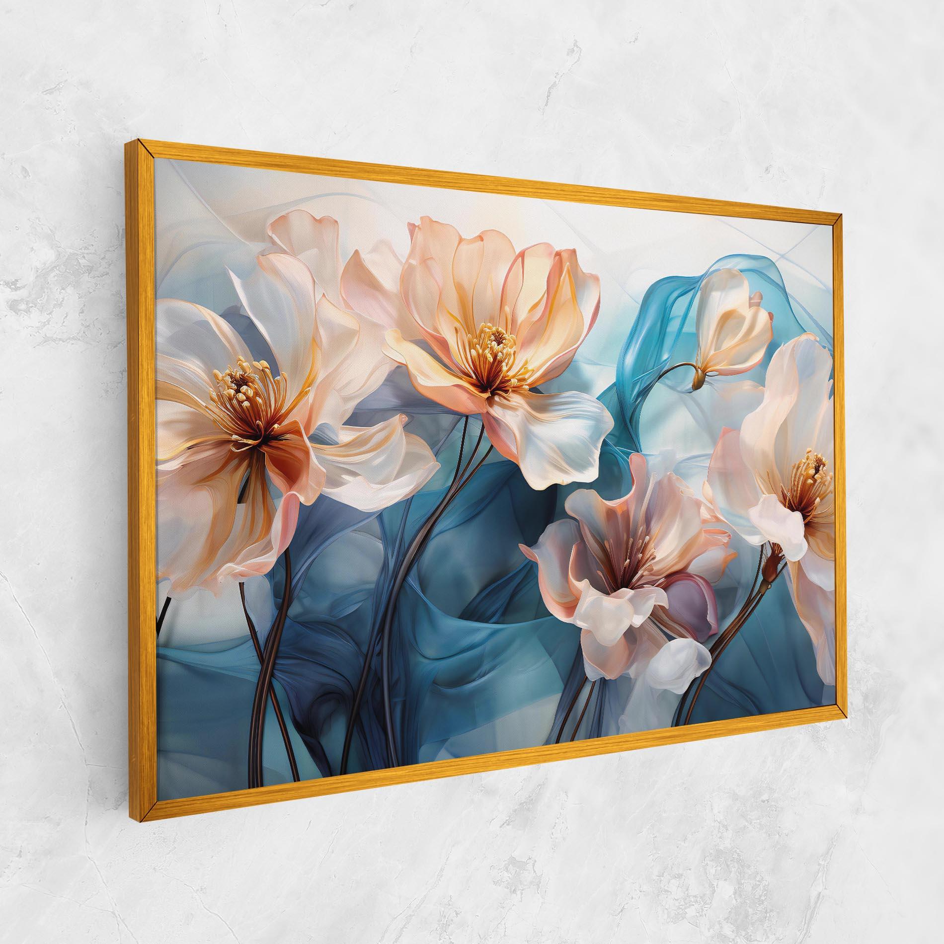 Leinwandbild Pink Flowers Floating mockup 1