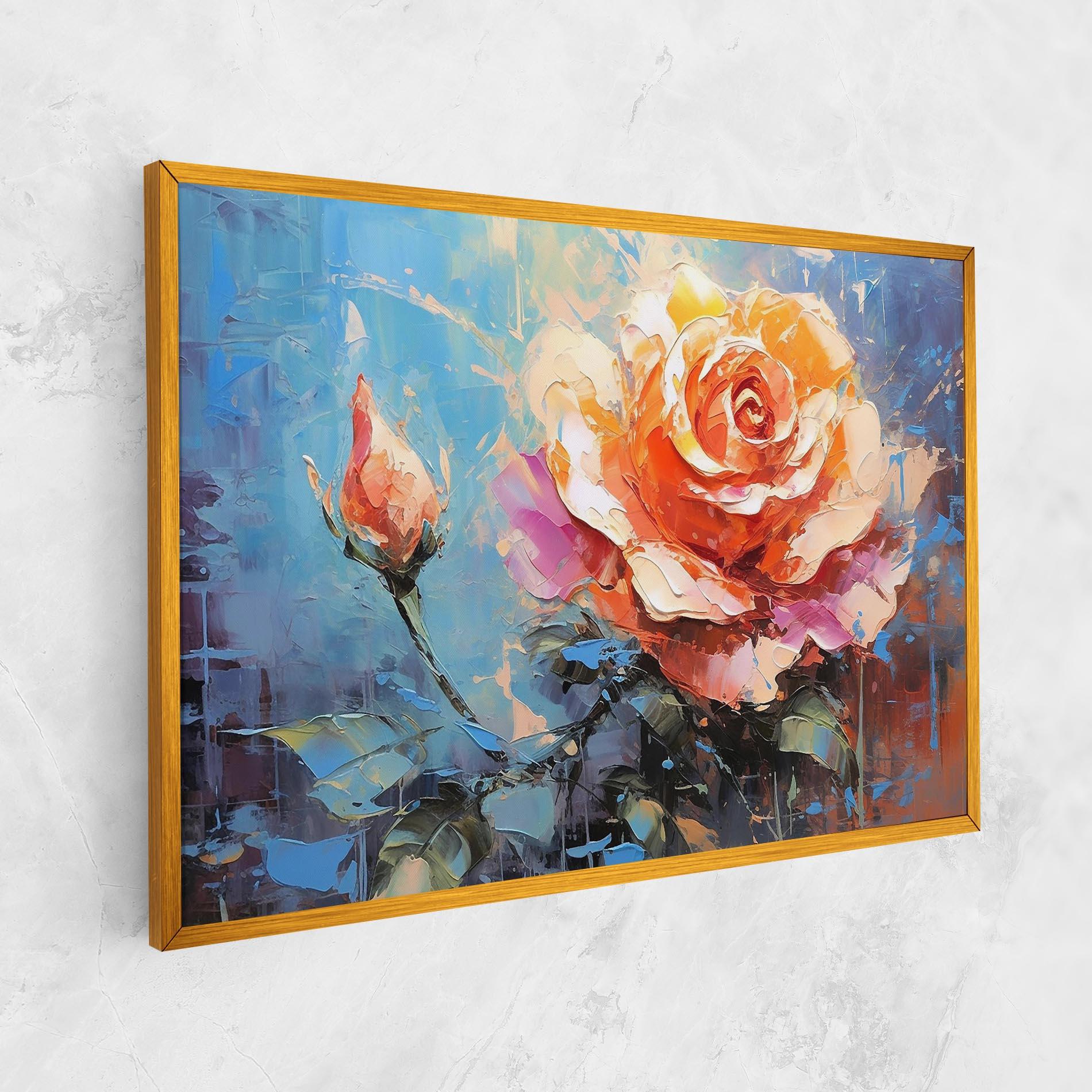 Leinwandbild Pretty Pink Rose Art mockup 1