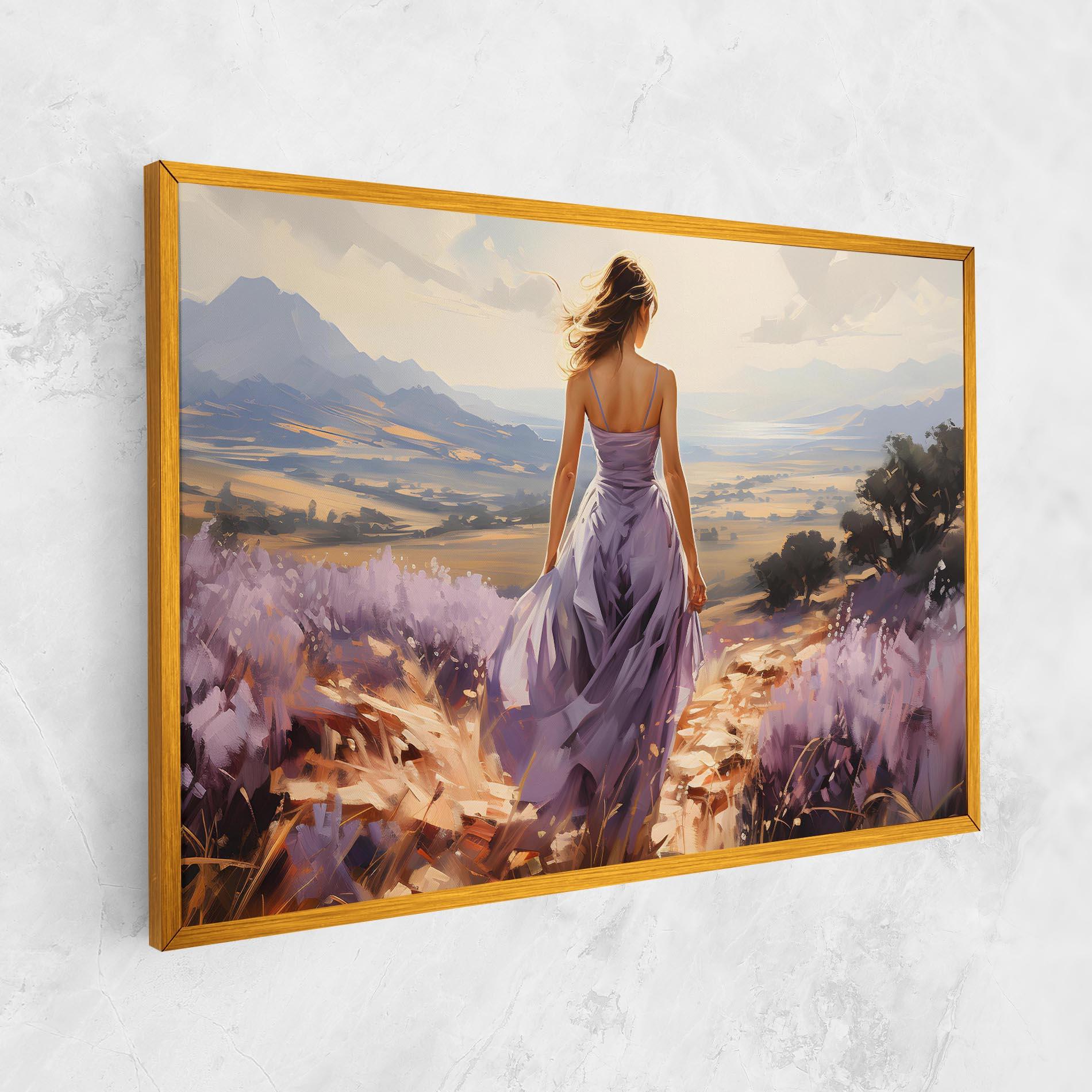 Leinwandbild Purple Dress Woman mockup 1