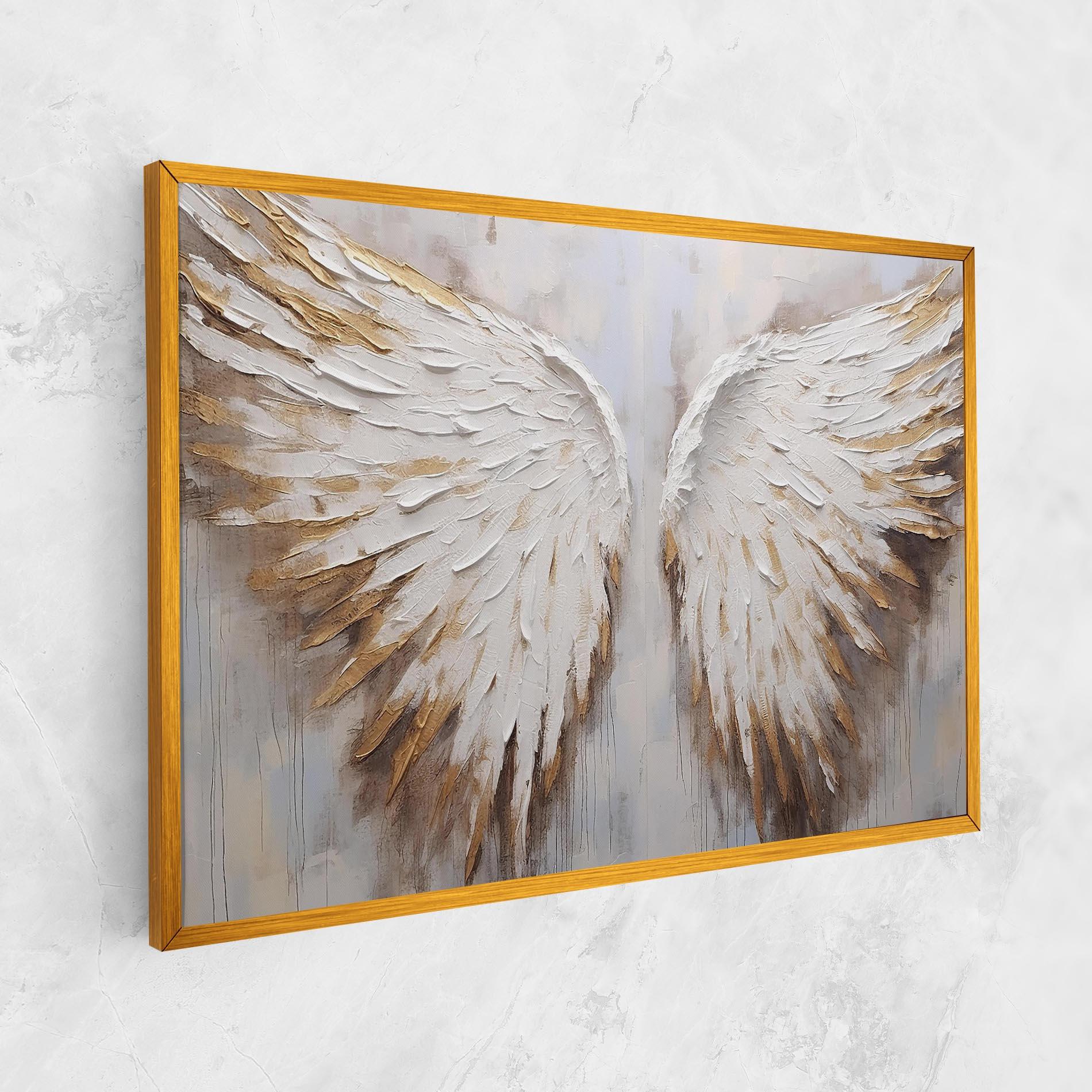Leinwandbild White Angel Wings mockup 1