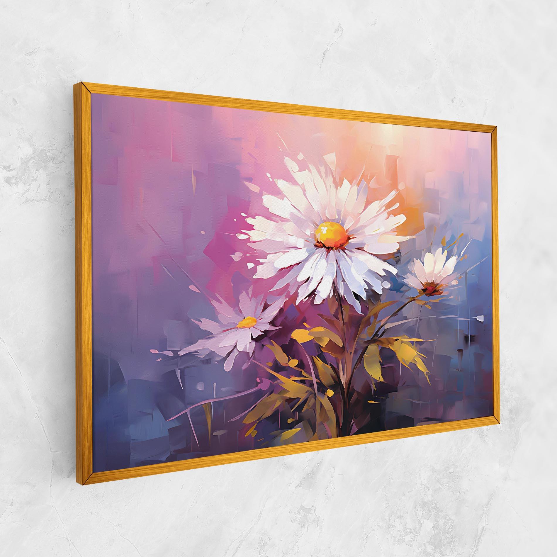 Leinwandbild White Flower On Purple mockup 1