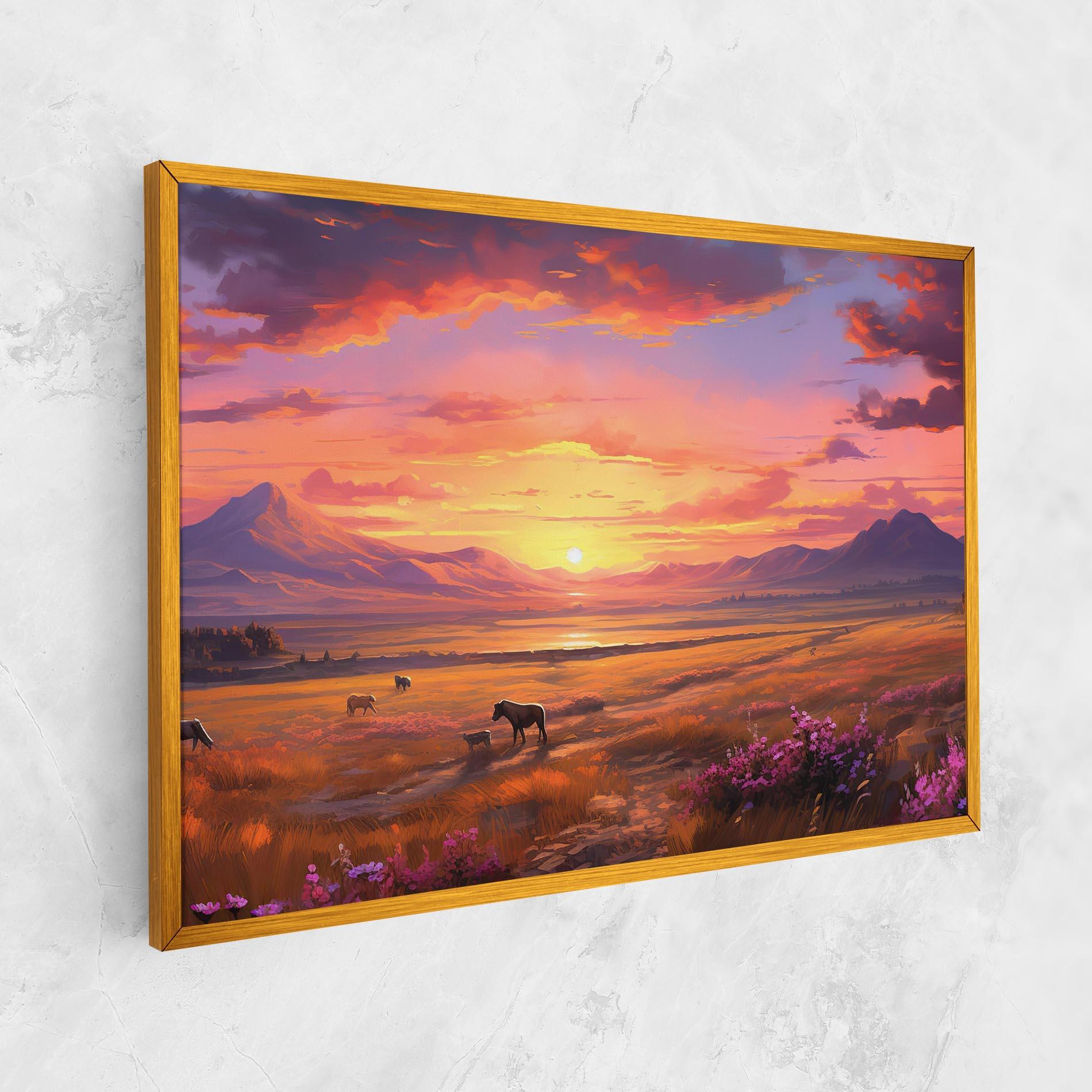 Leinwandbild Wild Horses Art mockup 1
