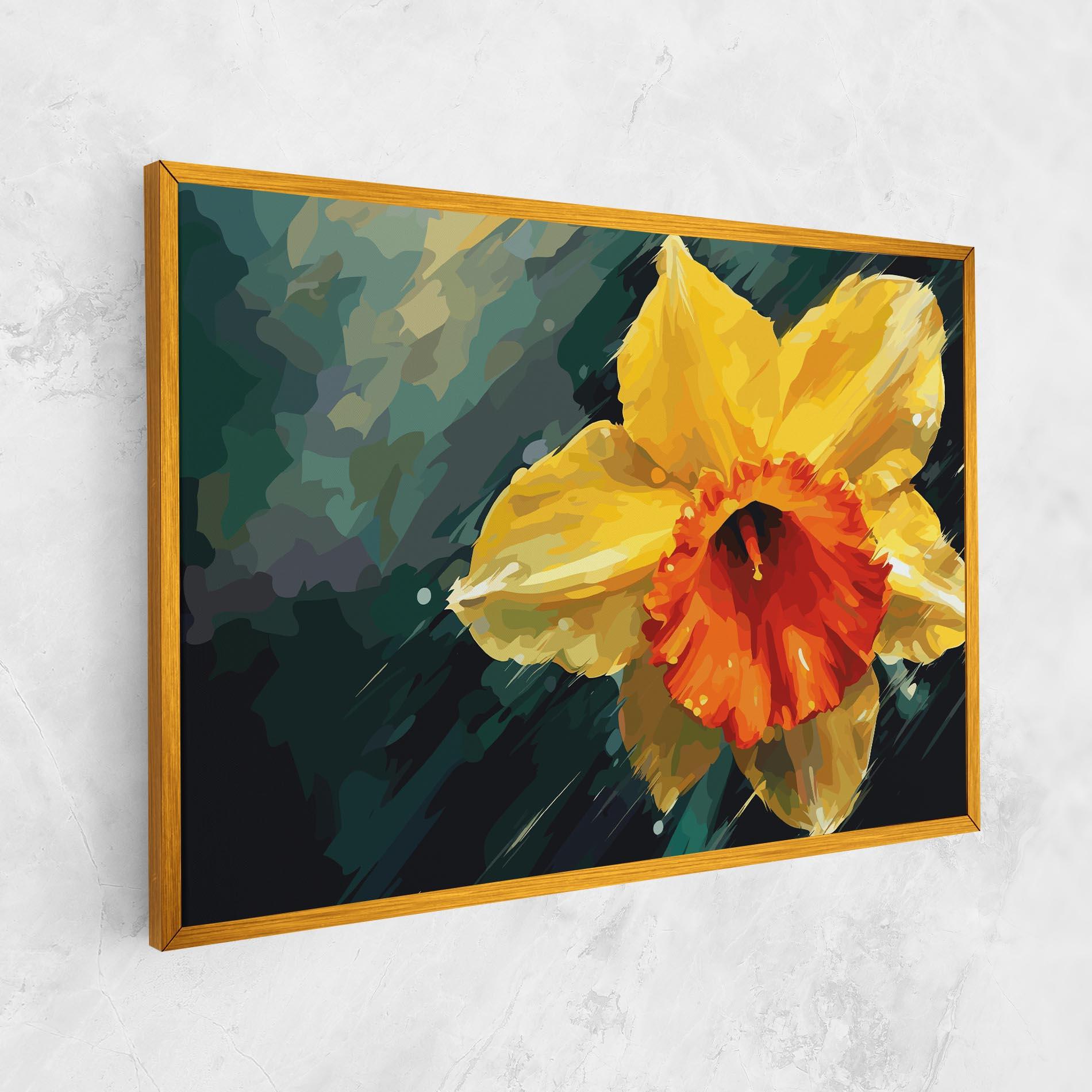 Leinwandbild Yellow Flower Art mockup 1