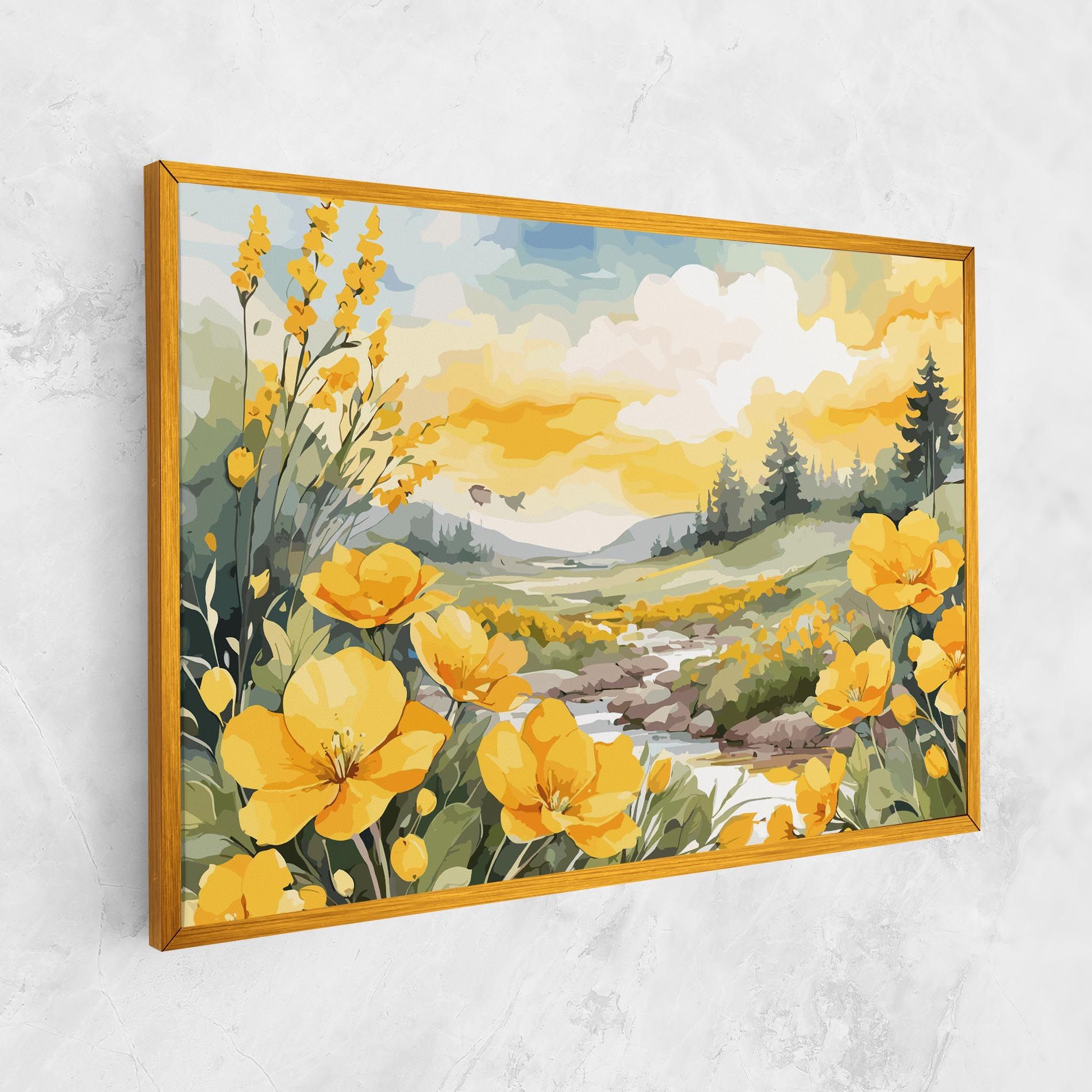 Yellow View Flower mockup 1