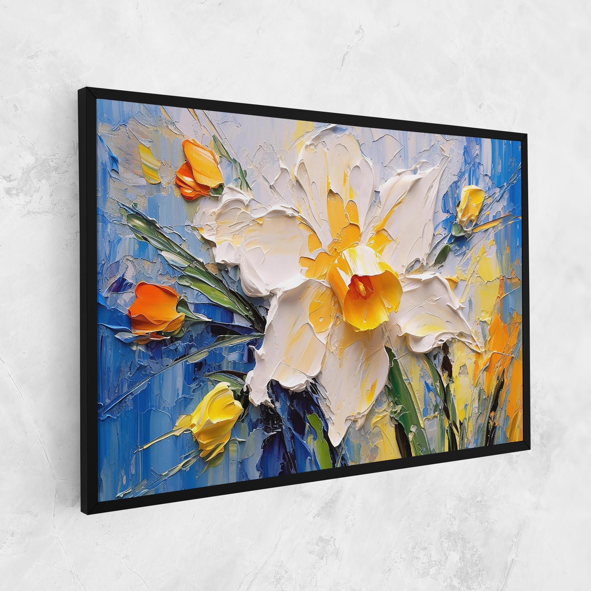 Leinwandbild Abstract Flower Art mockup 1