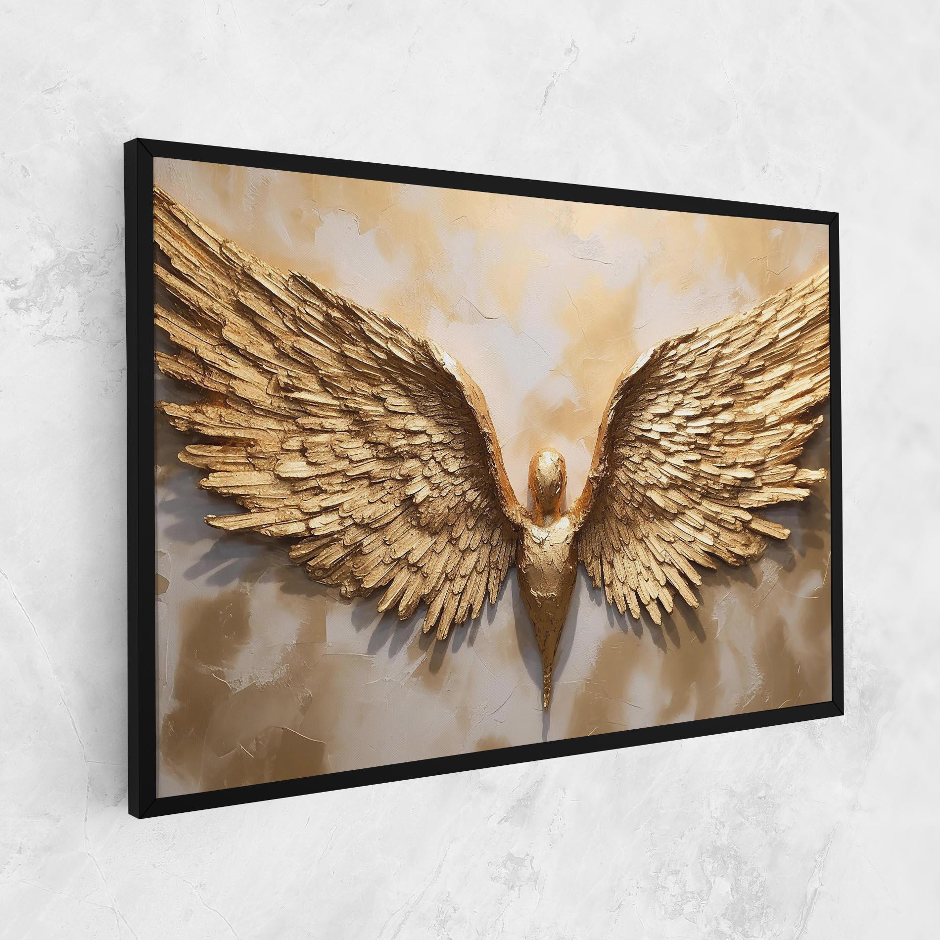 Leinwandbild Beautiful Gold Wings mockup 1