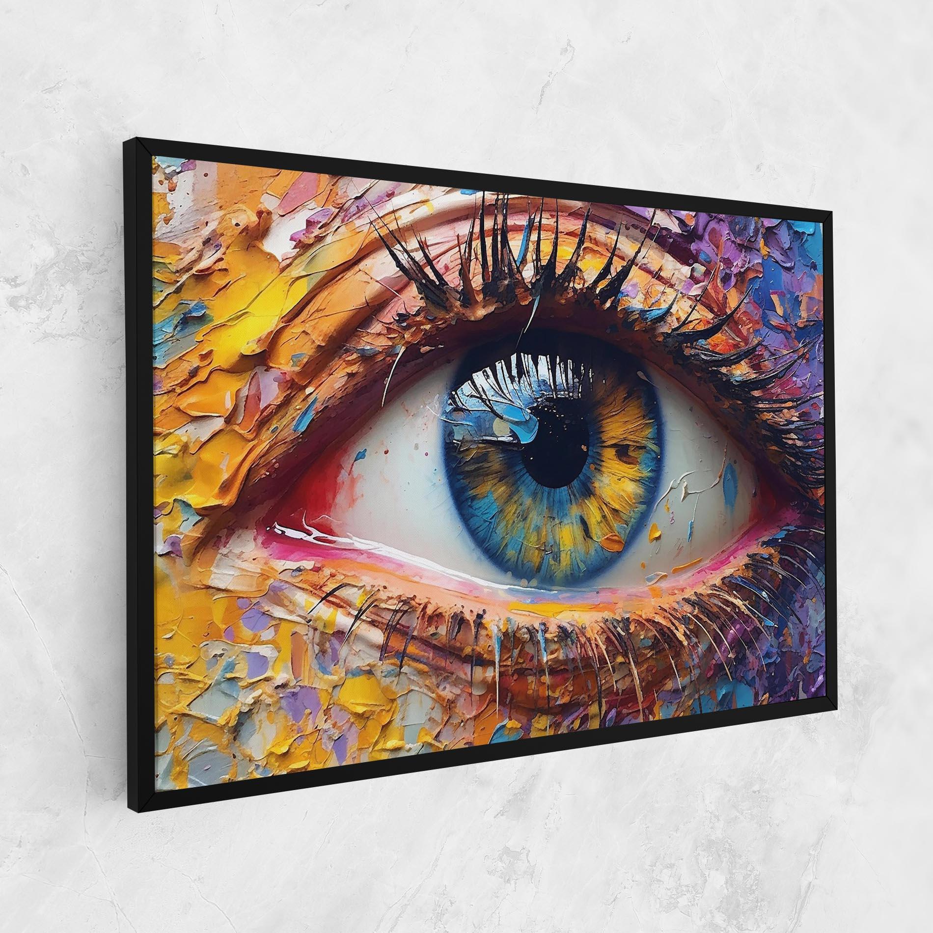 Leinwandbild Blue Eyes Art mockup 1