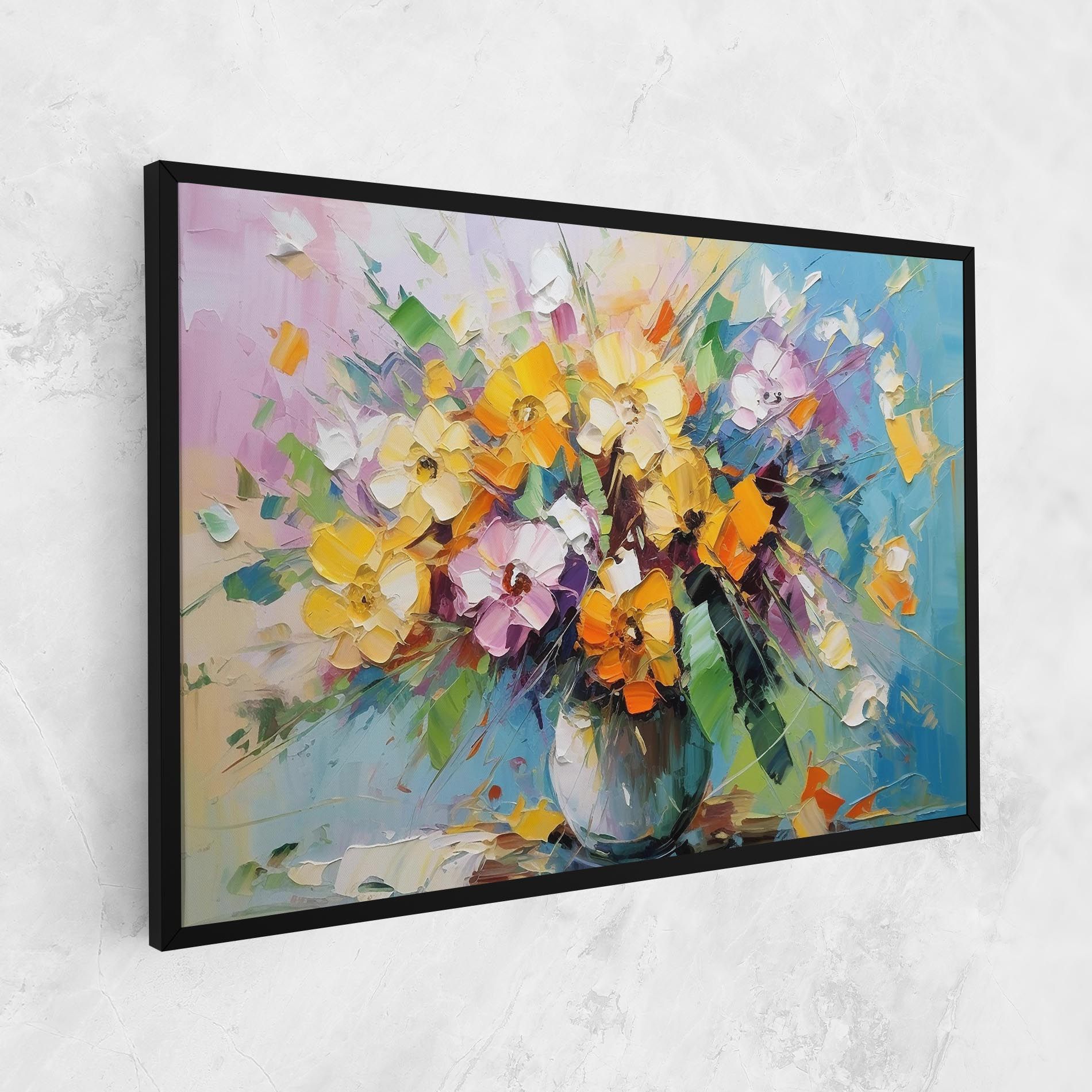 Colorfull Flowers Painting mockup 1