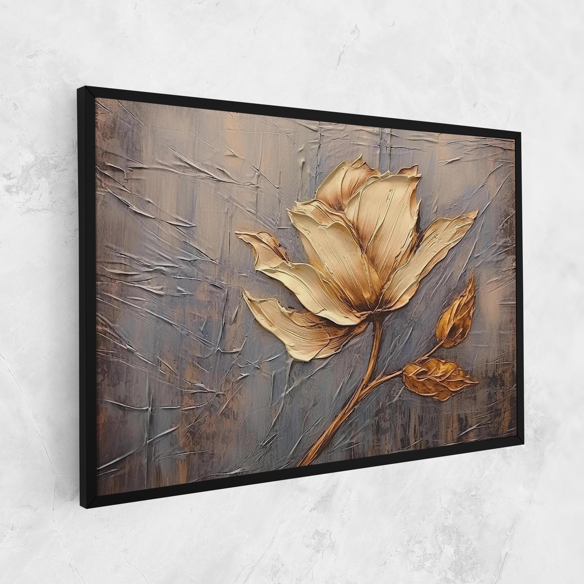 Leinwandbild Cream Rose On Blue mockup 1