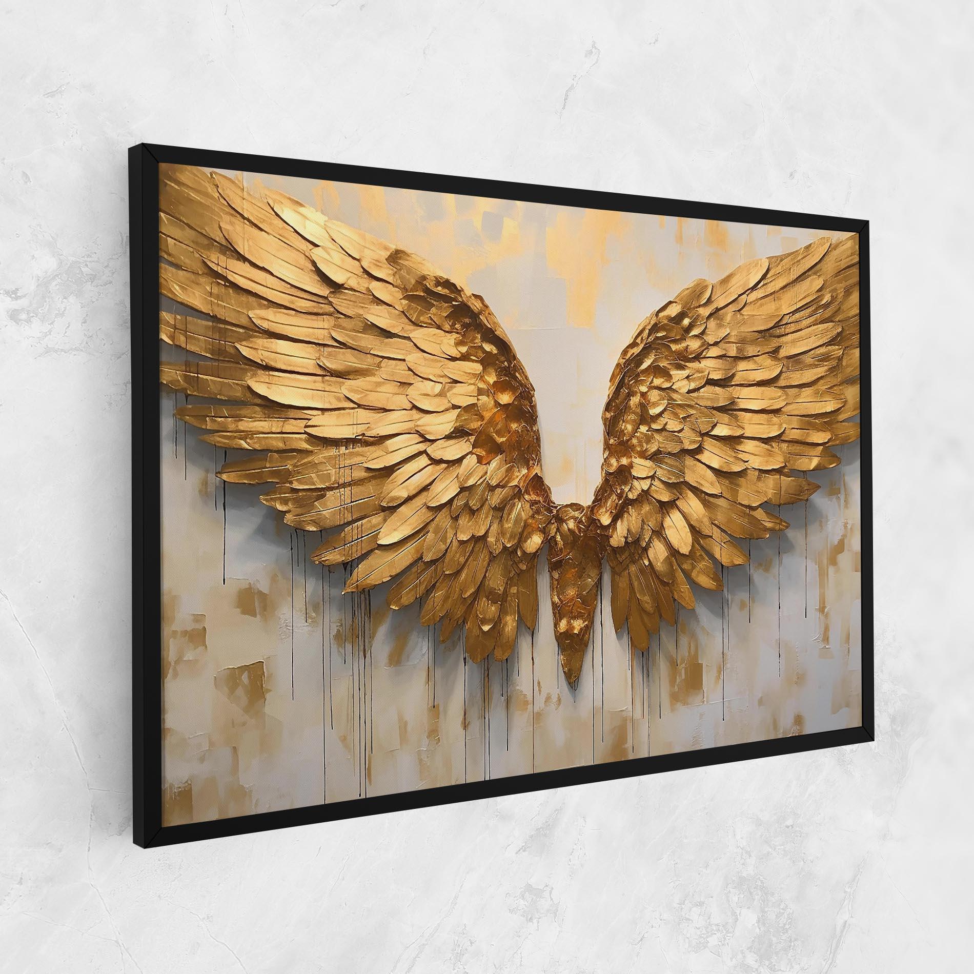 Leinwandbild Golden Wings Art mockup 1