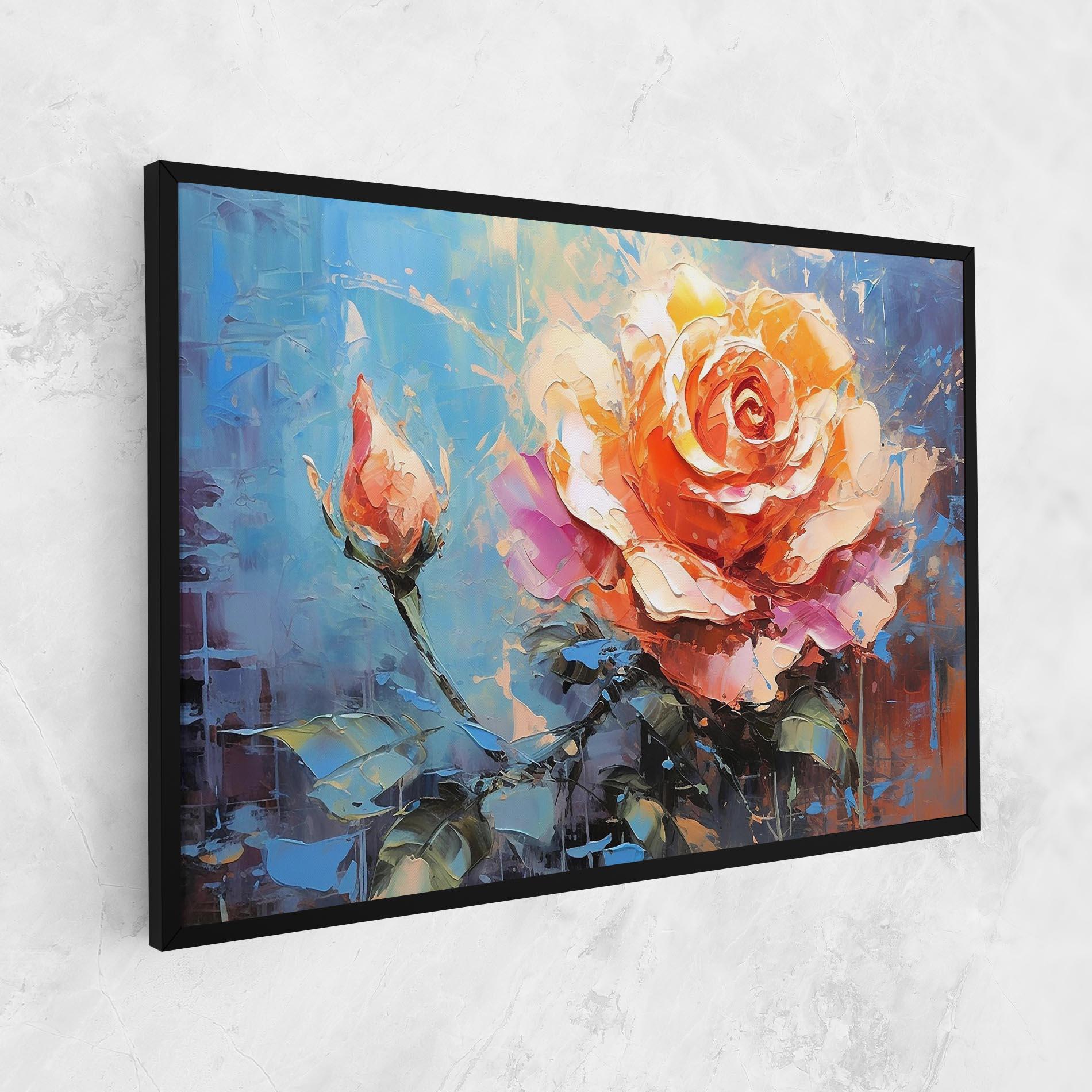 Leinwandbild Pretty Pink Rose Art mockup 1