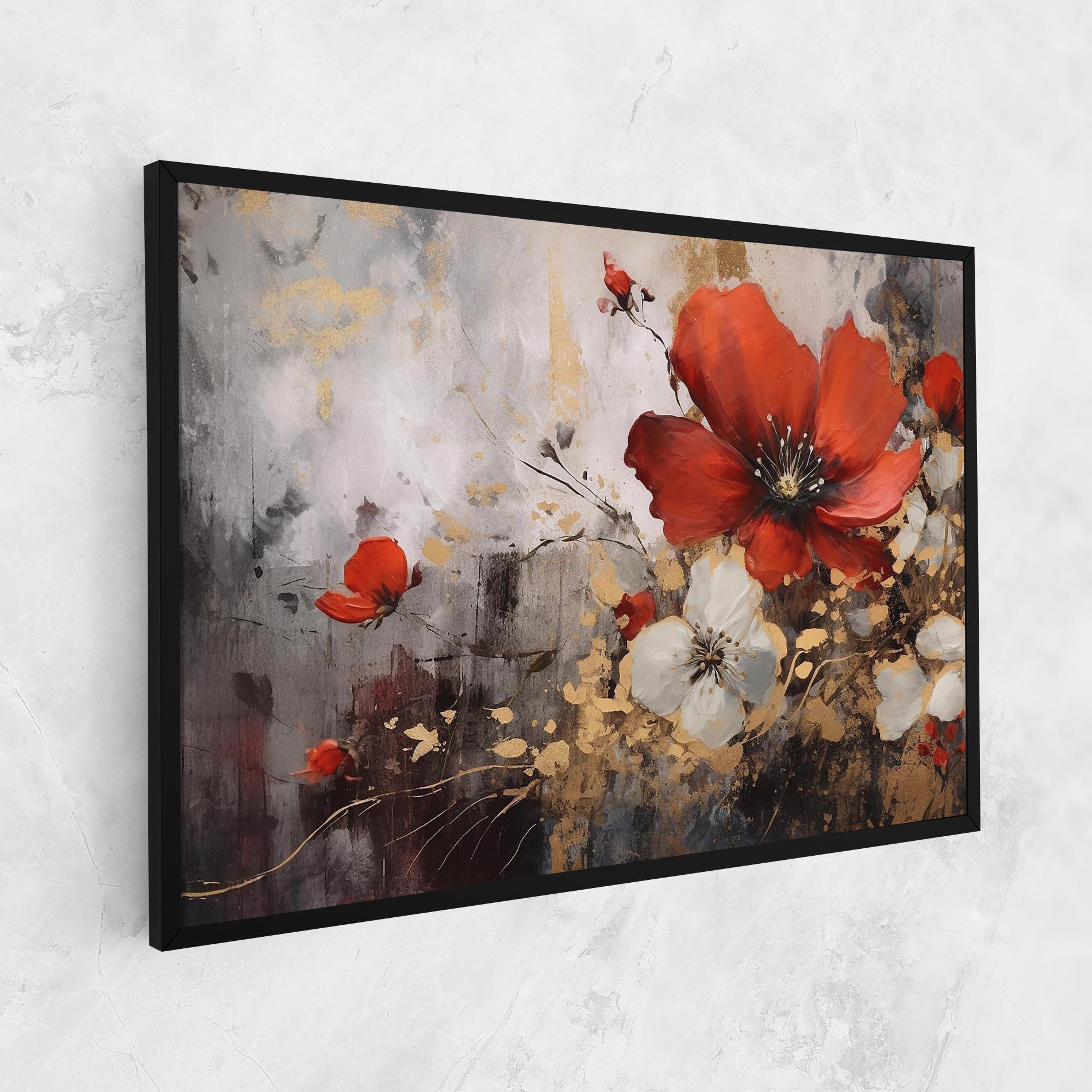 Leinwandbild Red Poppy Painting mockup 1