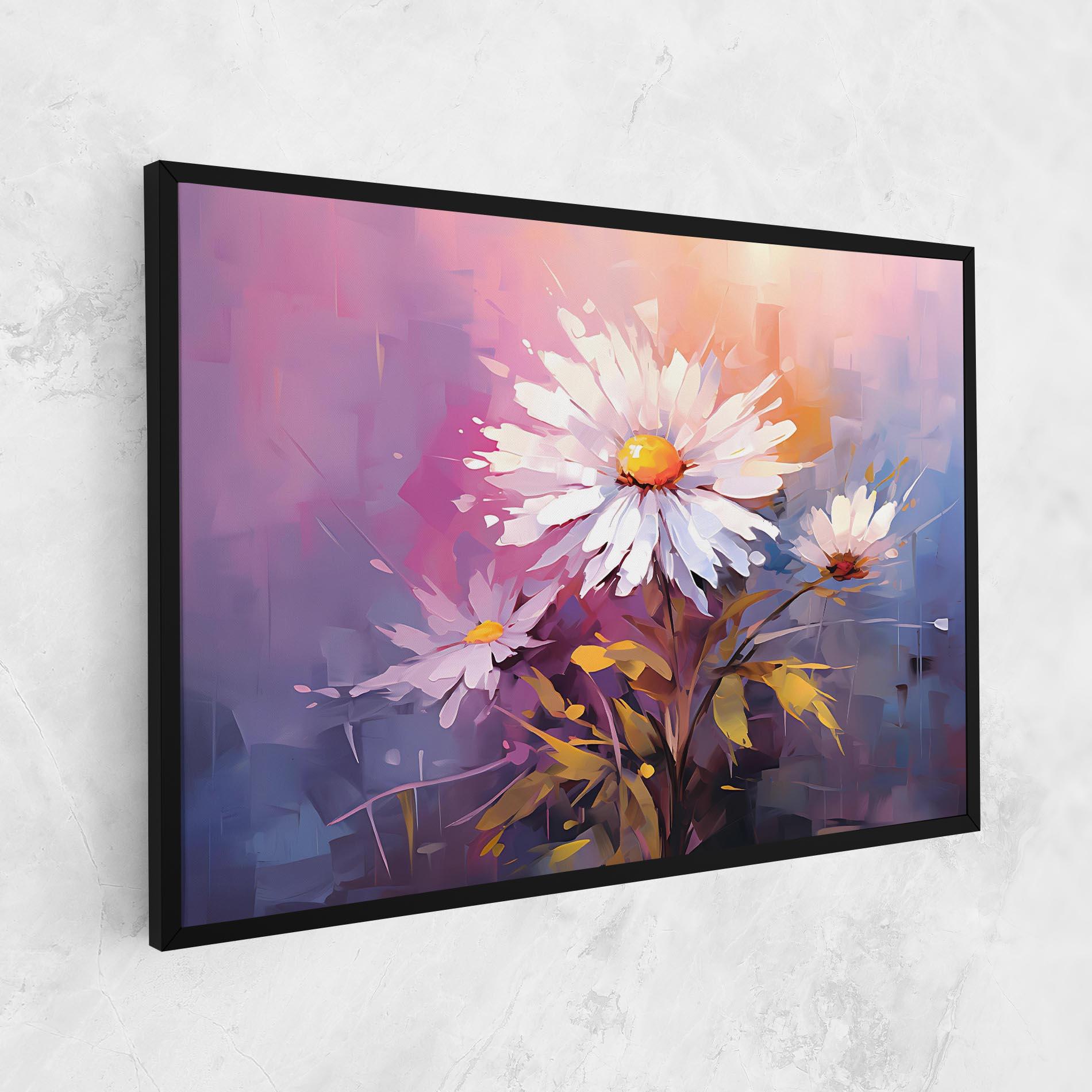 Leinwandbild White Flower On Purple mockup 1