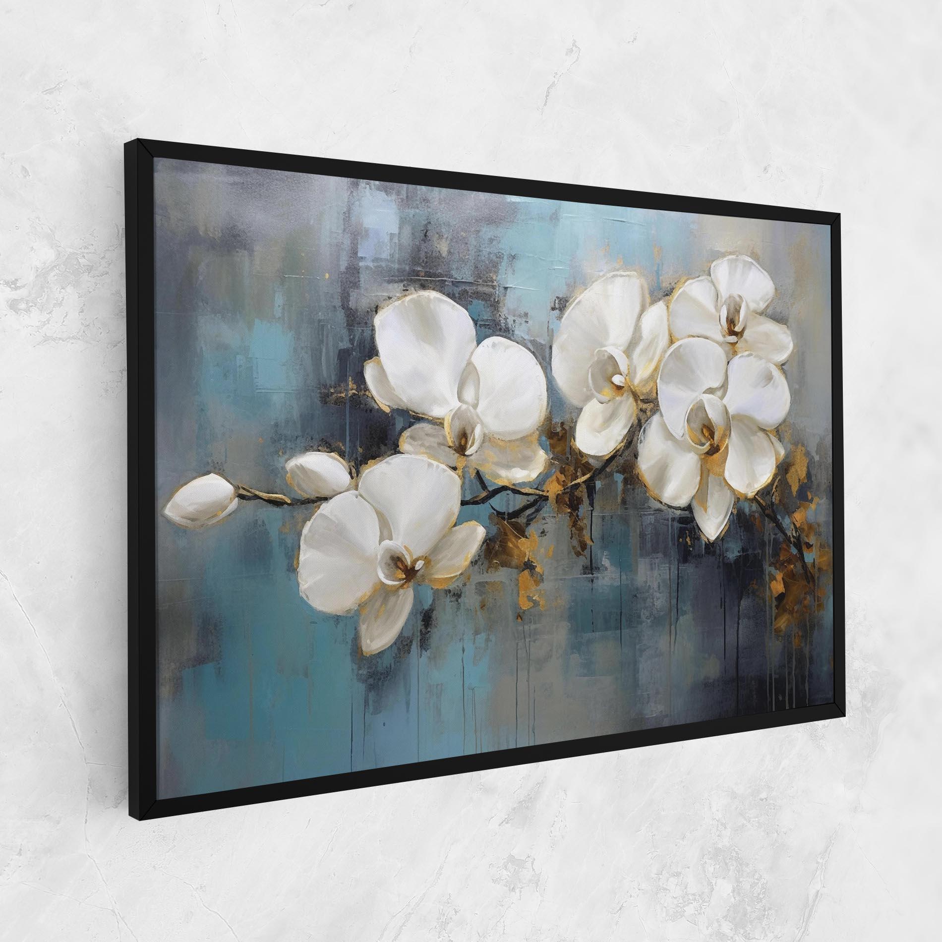 Leinwandbild White Orchids Painting mockup 1