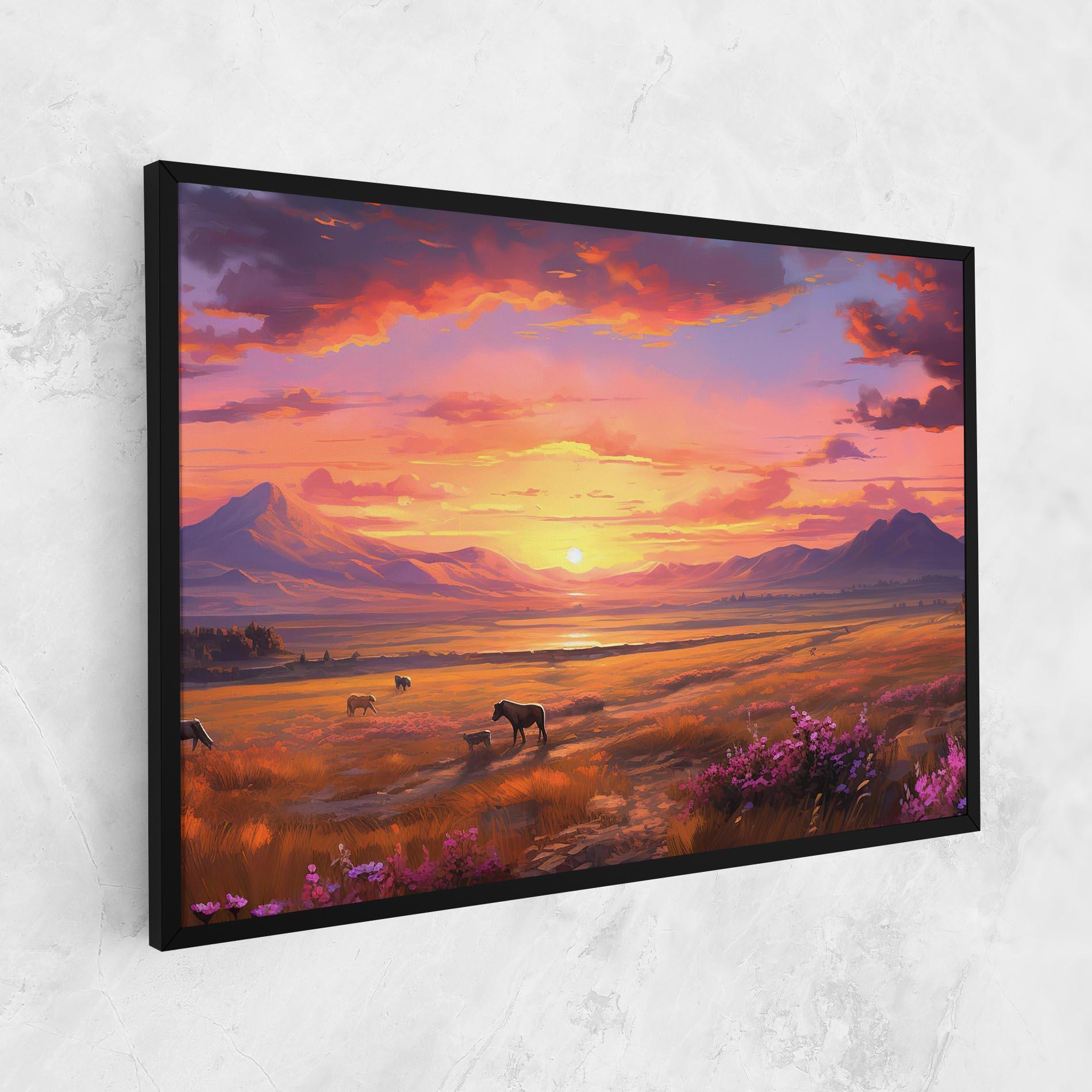Leinwandbild Wild Horses Art mockup 1
