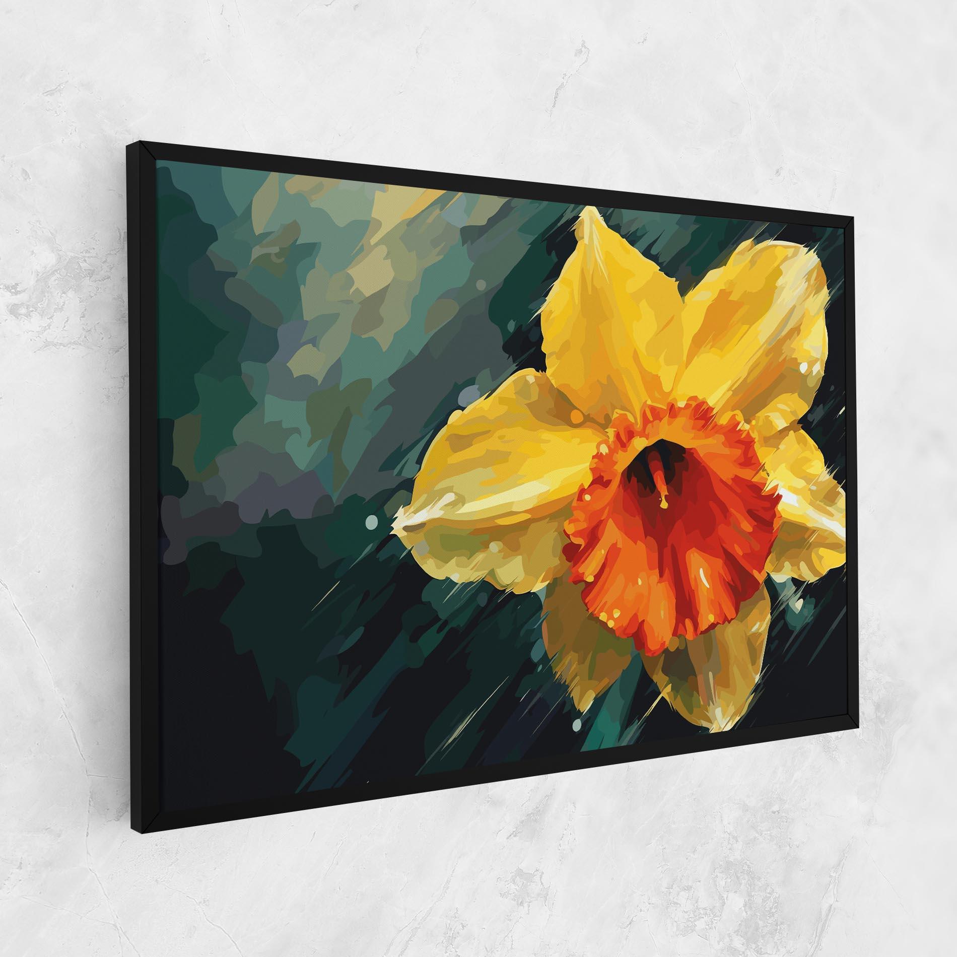 Leinwandbild Yellow Flower Art mockup 1