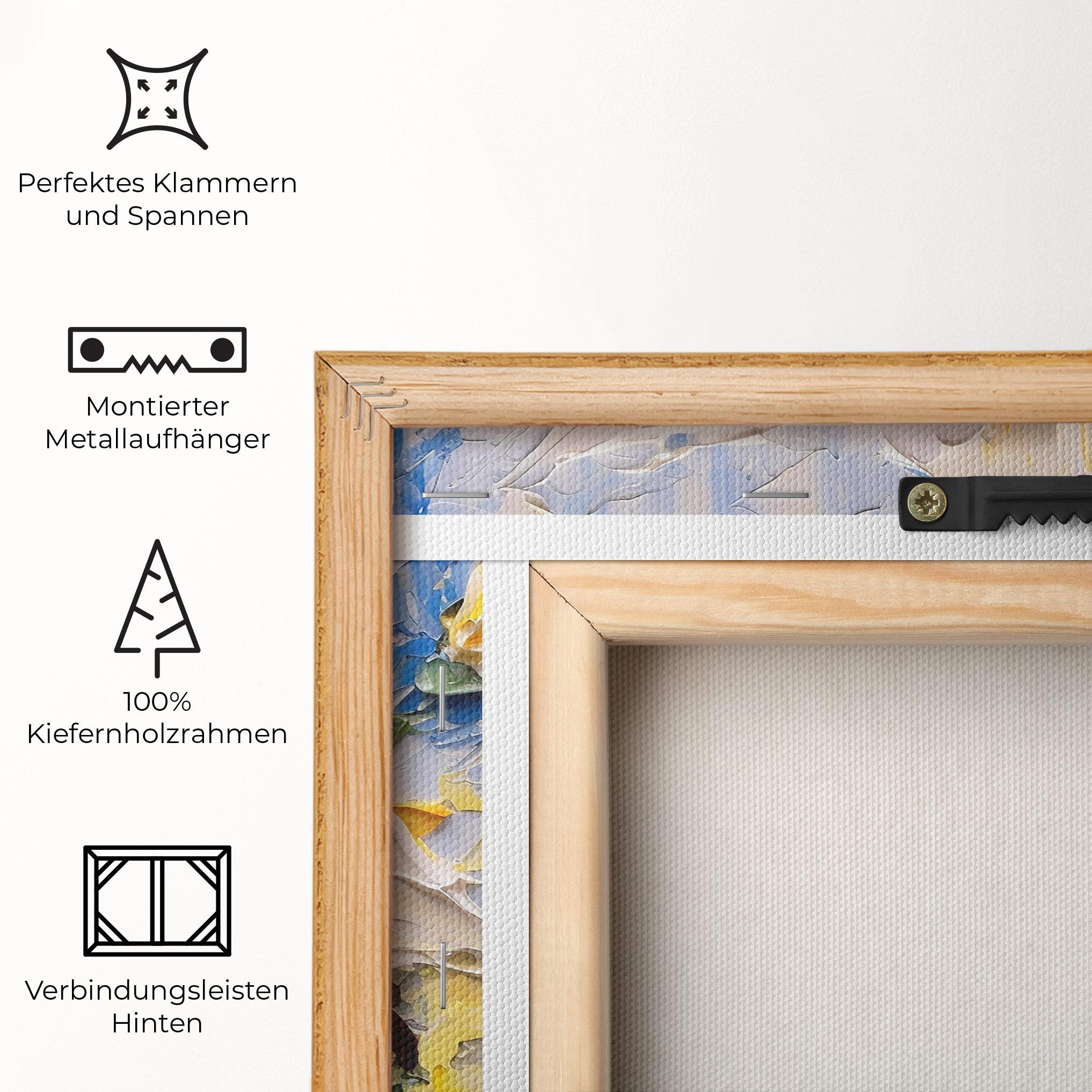 Leinwandbild Abstract Flower Art mockup 5