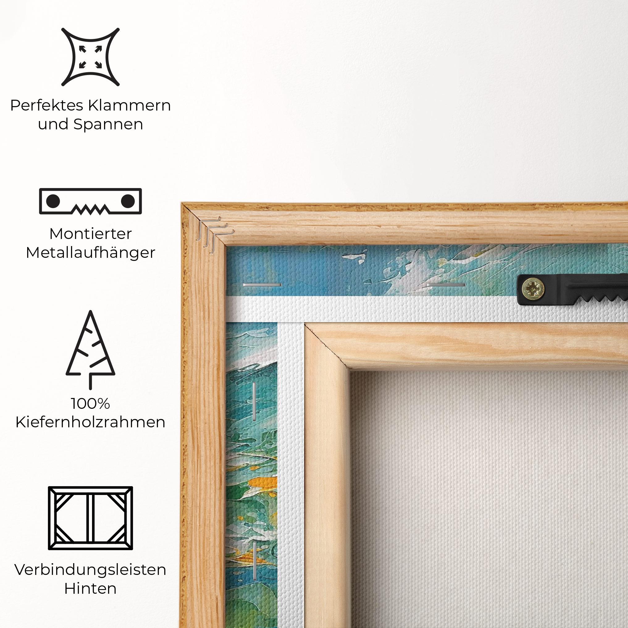 Leinwandbild Abstract Flower Painting mockup 5