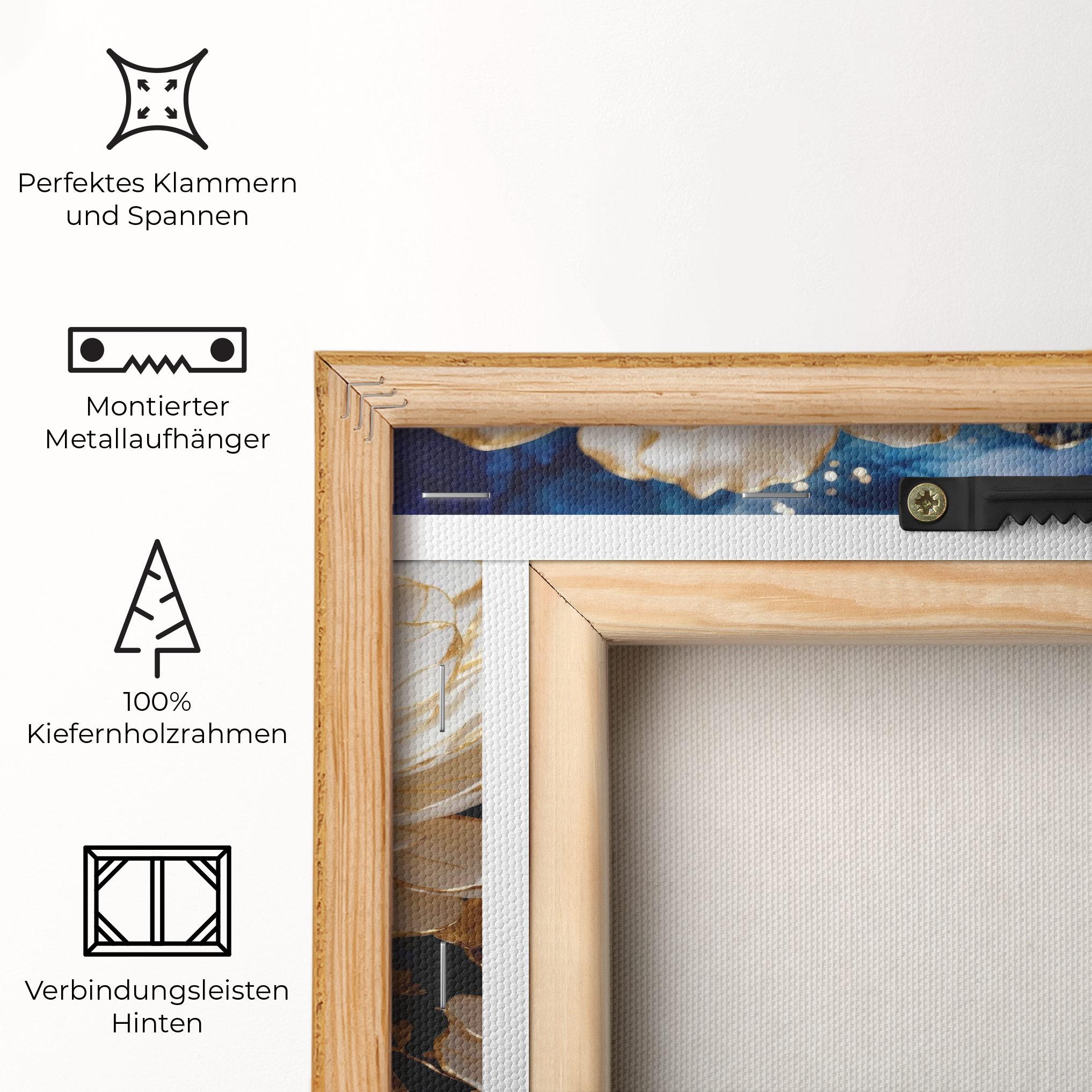 Leinwandbild Beautiful Golden White Rose mockup 5