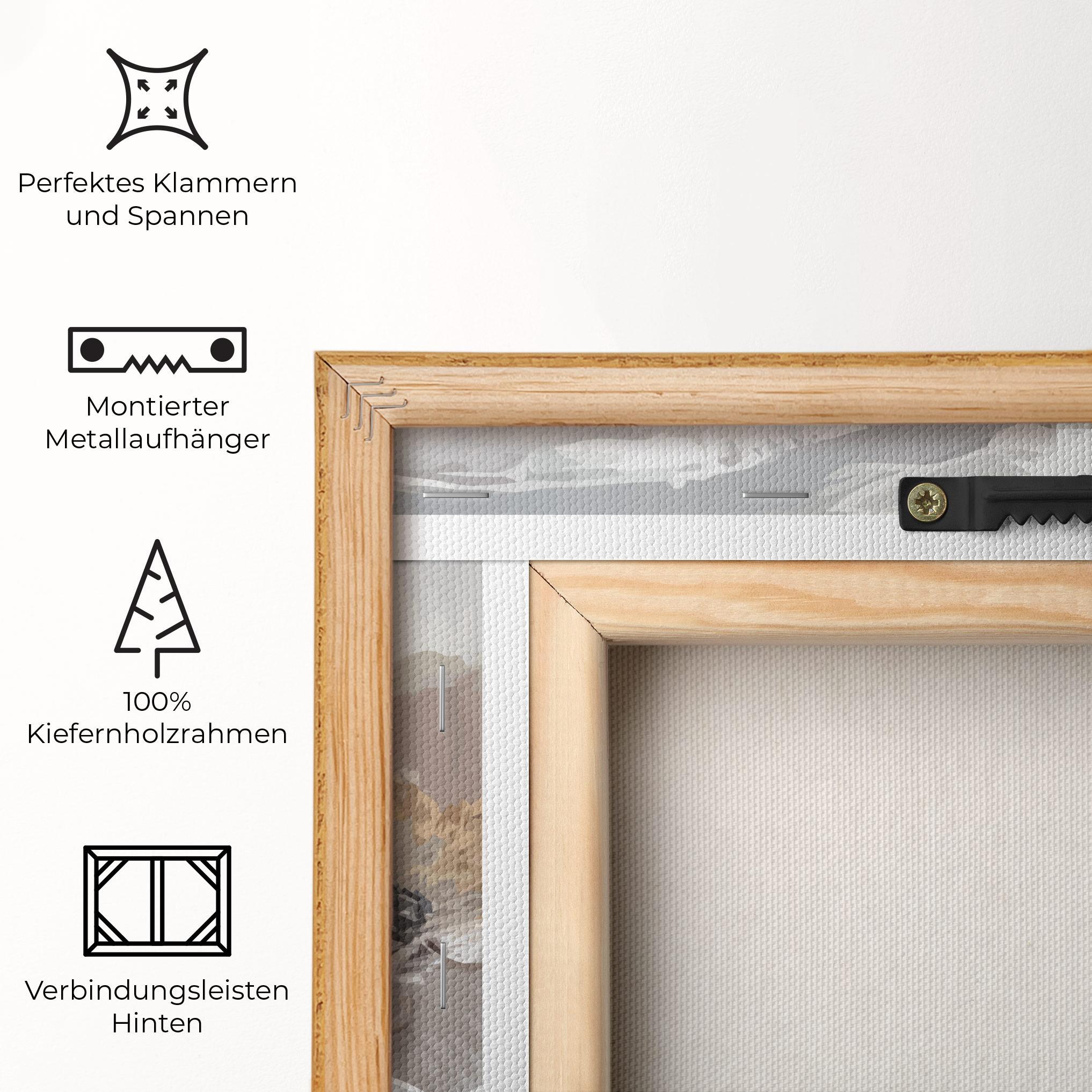 Leinwandbild Cream Mix Flower mockup 5