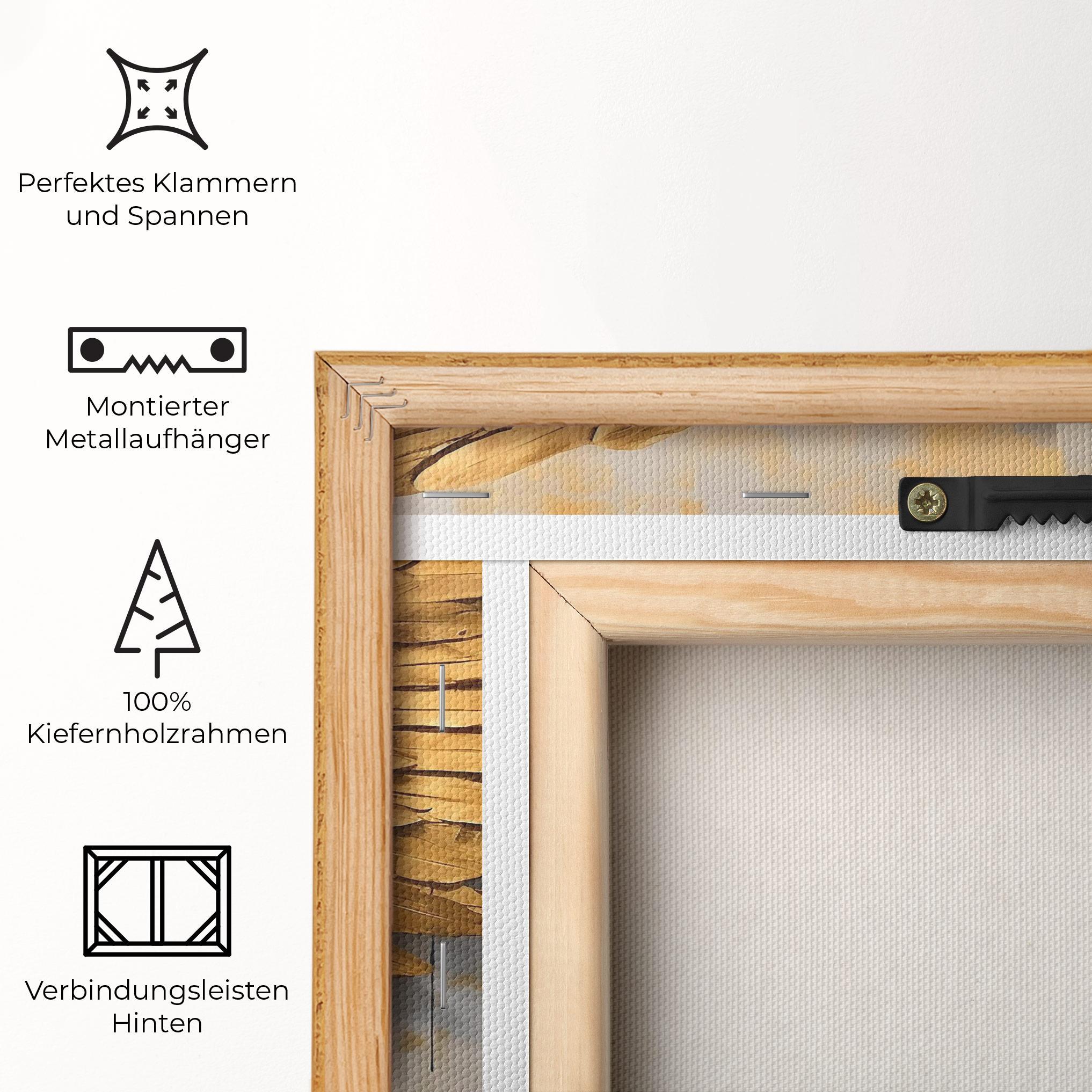 Leinwandbild Golden Wings Art mockup 5