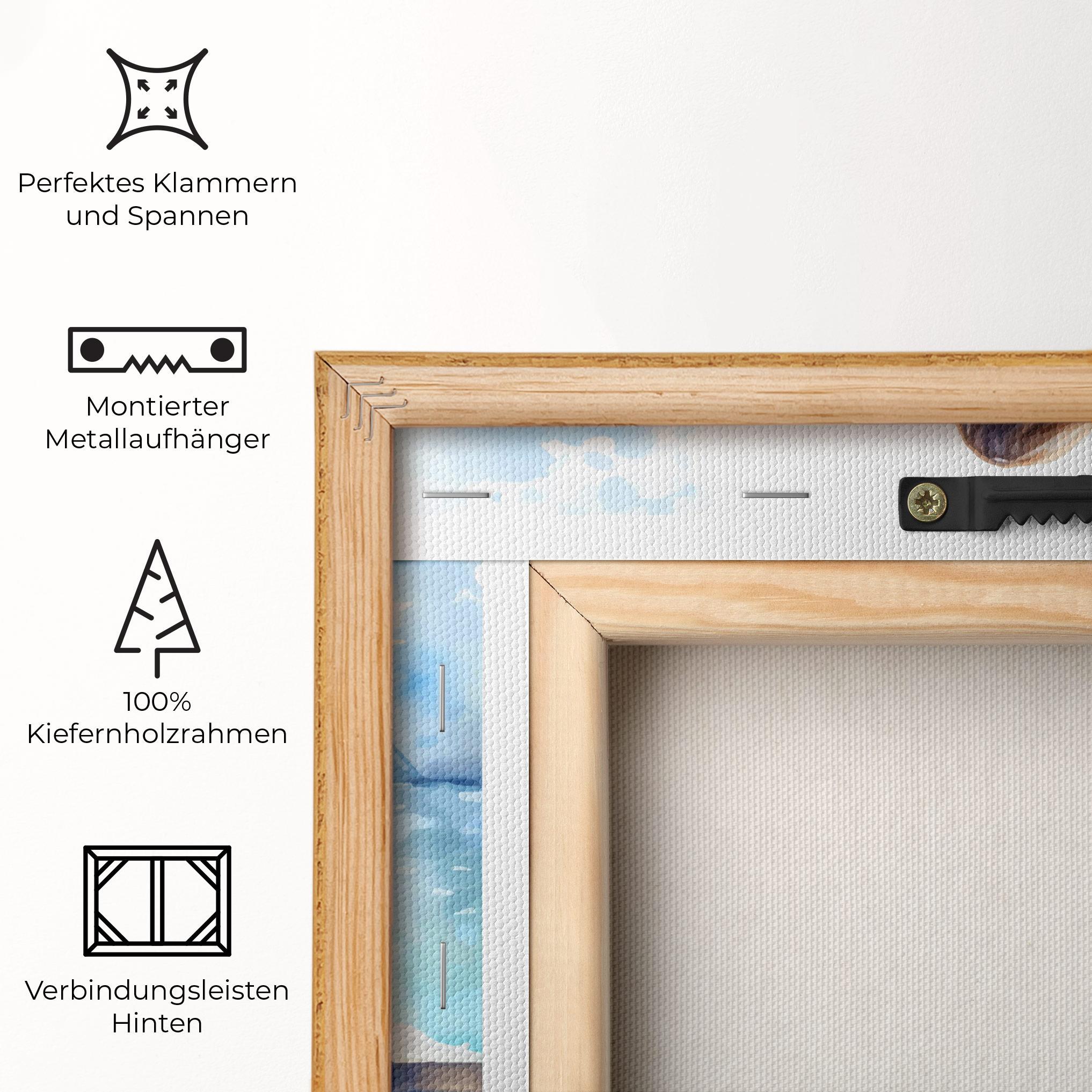 Leinwandbild Lake Blue Woman mockup 5