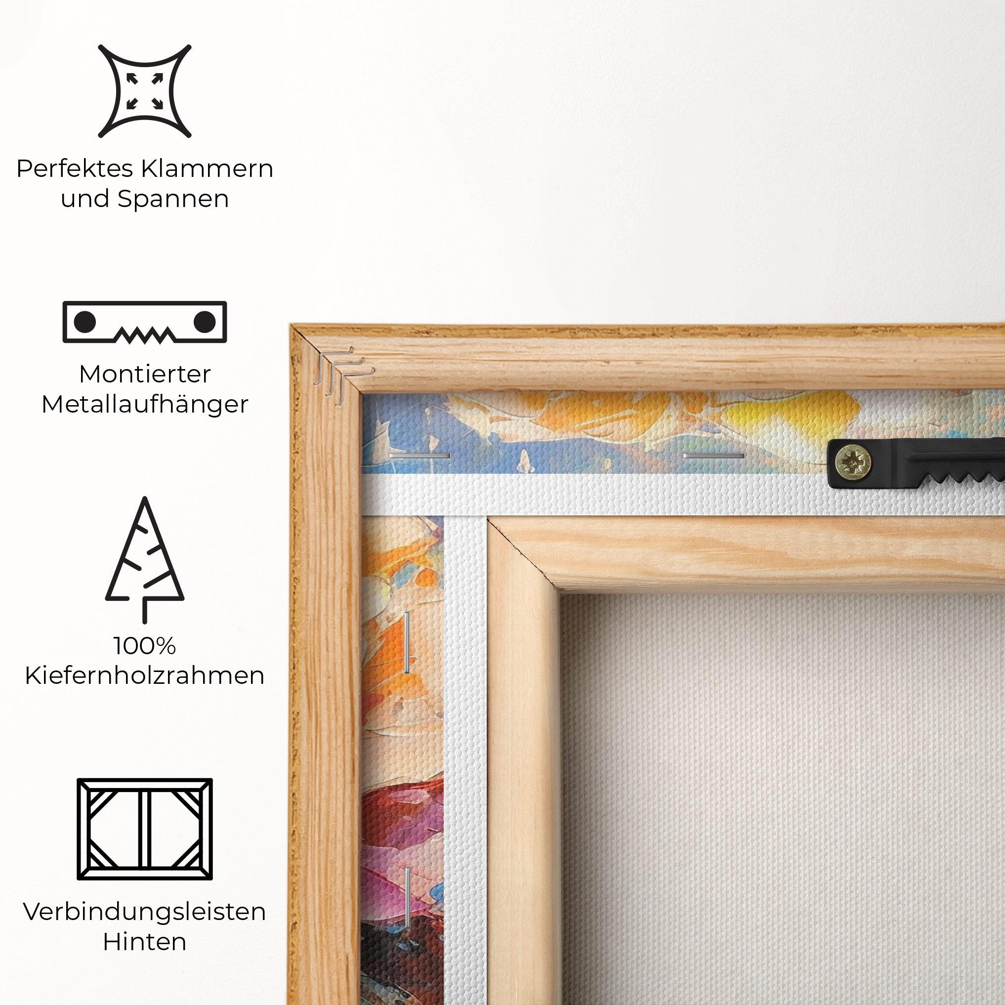 Leinwandbild Pretty Pink Rose Art mockup 5