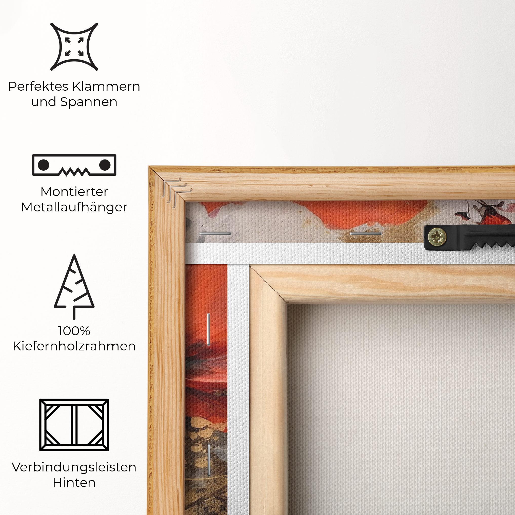 Leinwandbild Red Poppy Painting mockup 5