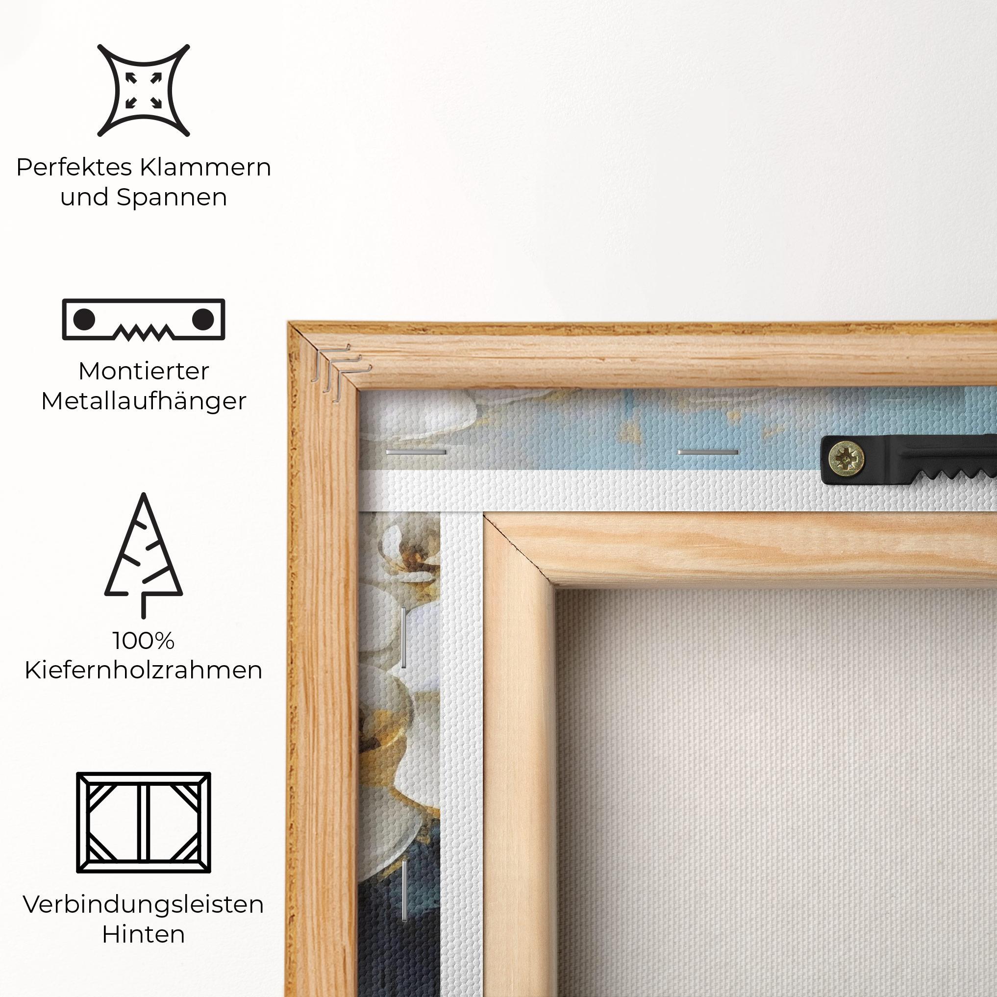 Leinwandbild White Orchids Painting mockup 5