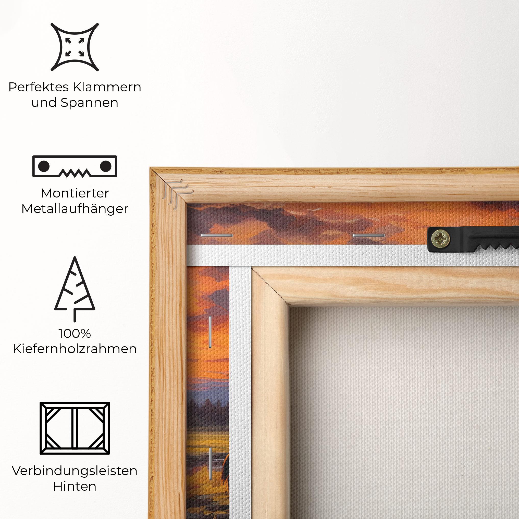 Leinwandbild Wild Horses Painting mockup 5