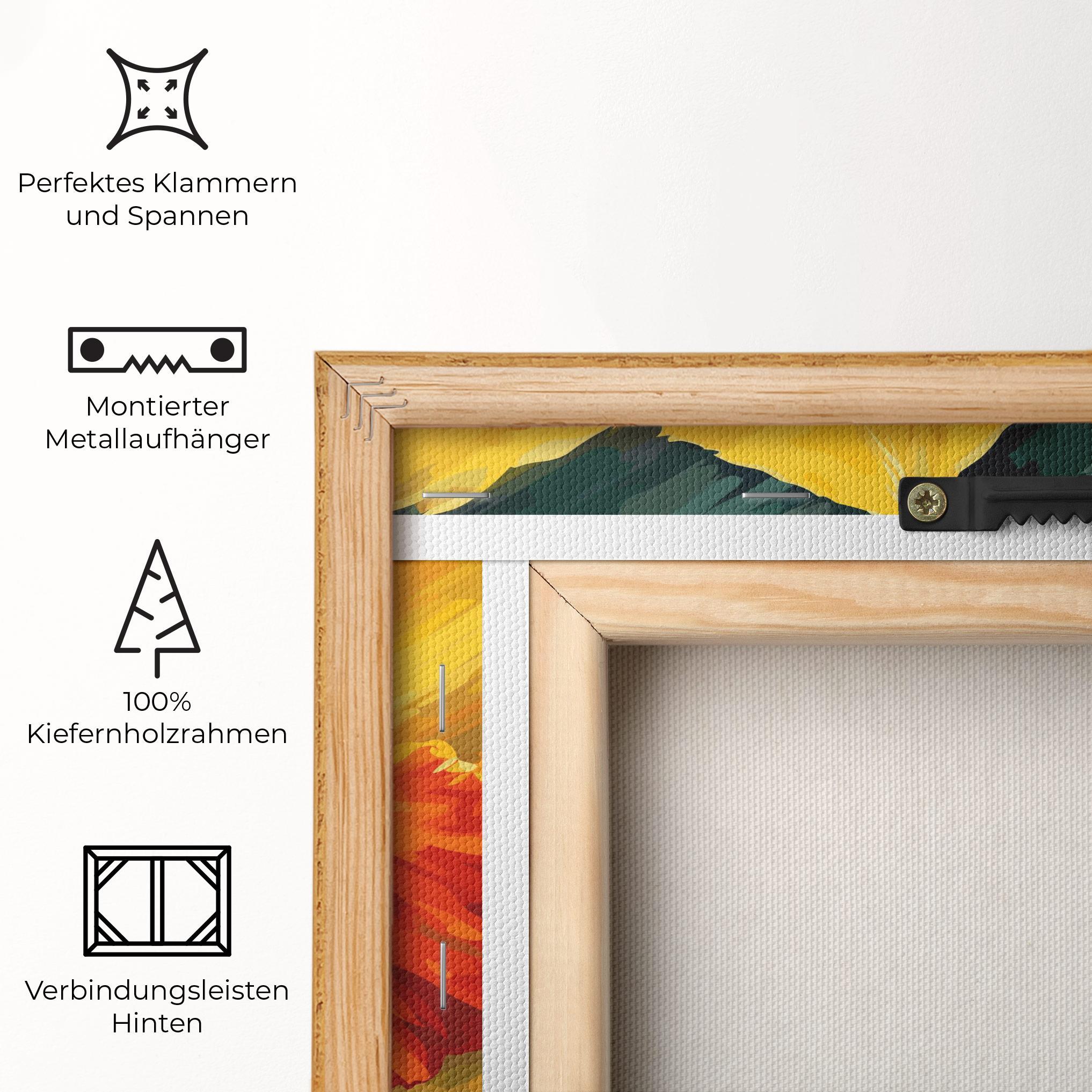 Leinwandbild Yellow Flower Art mockup 5