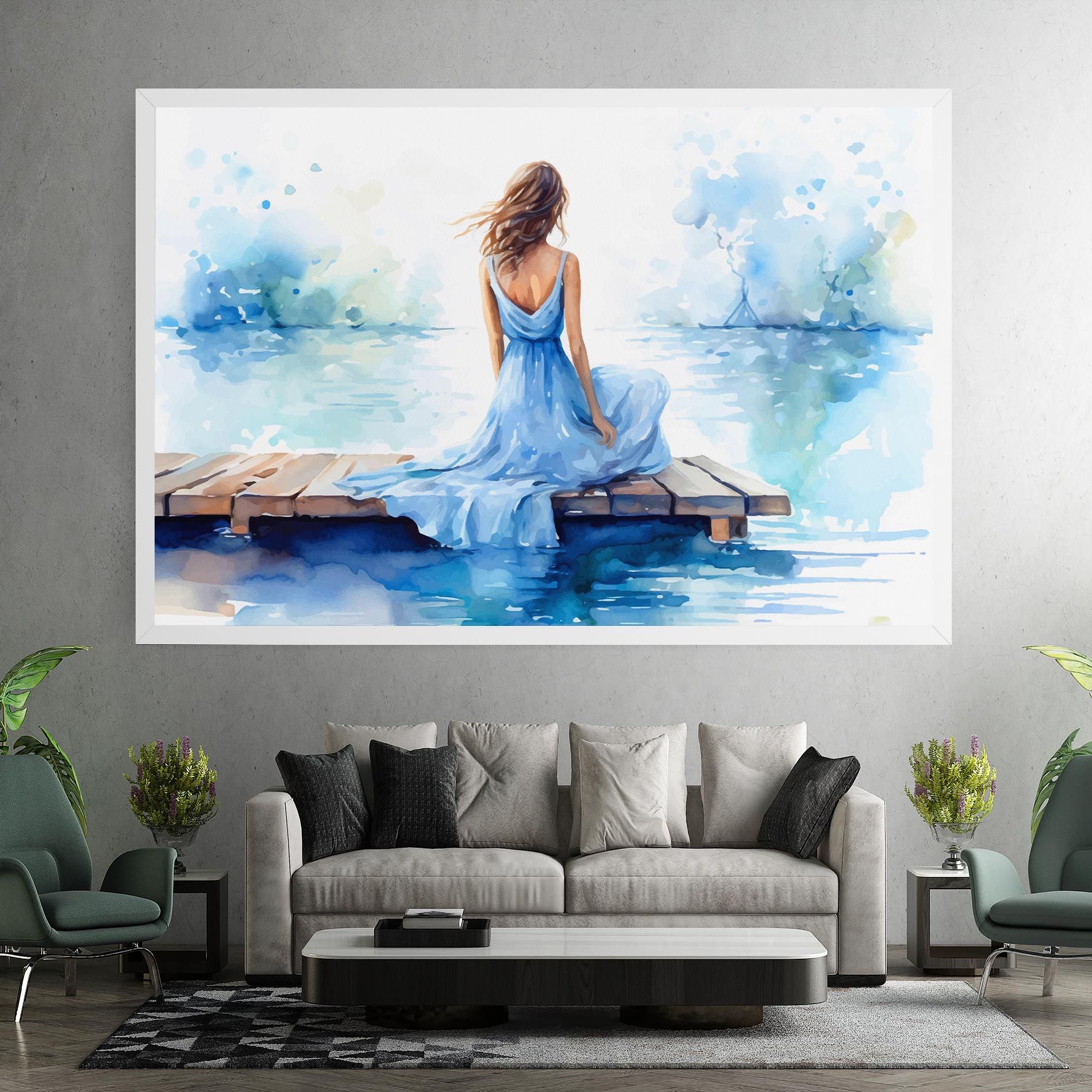 Lake Blue Woman mockup 7