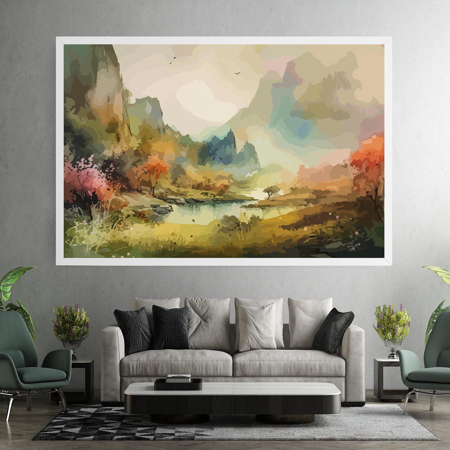 Leinwandbild Nature Painting mockup 7