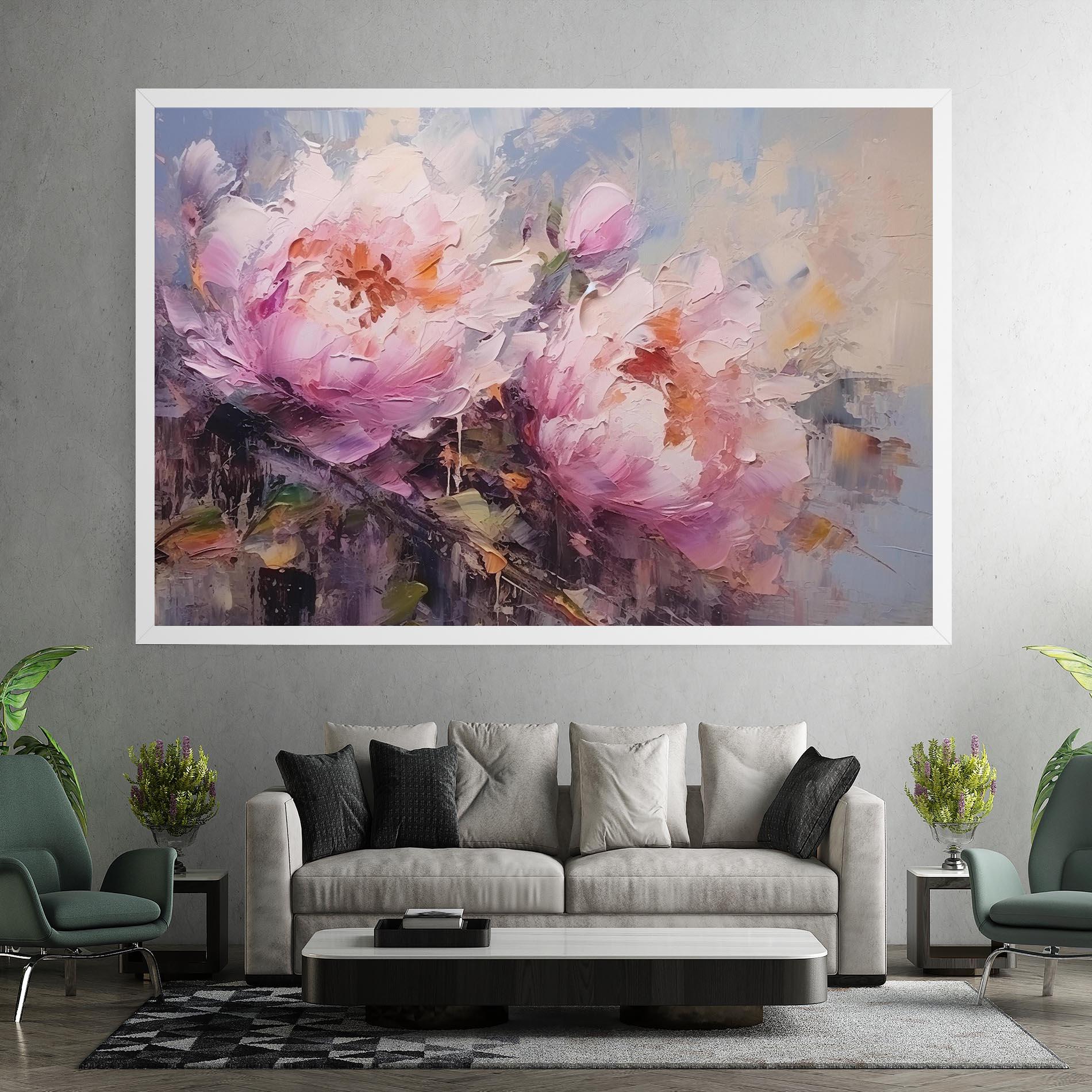 Leinwandbild Peony Art mockup 7
