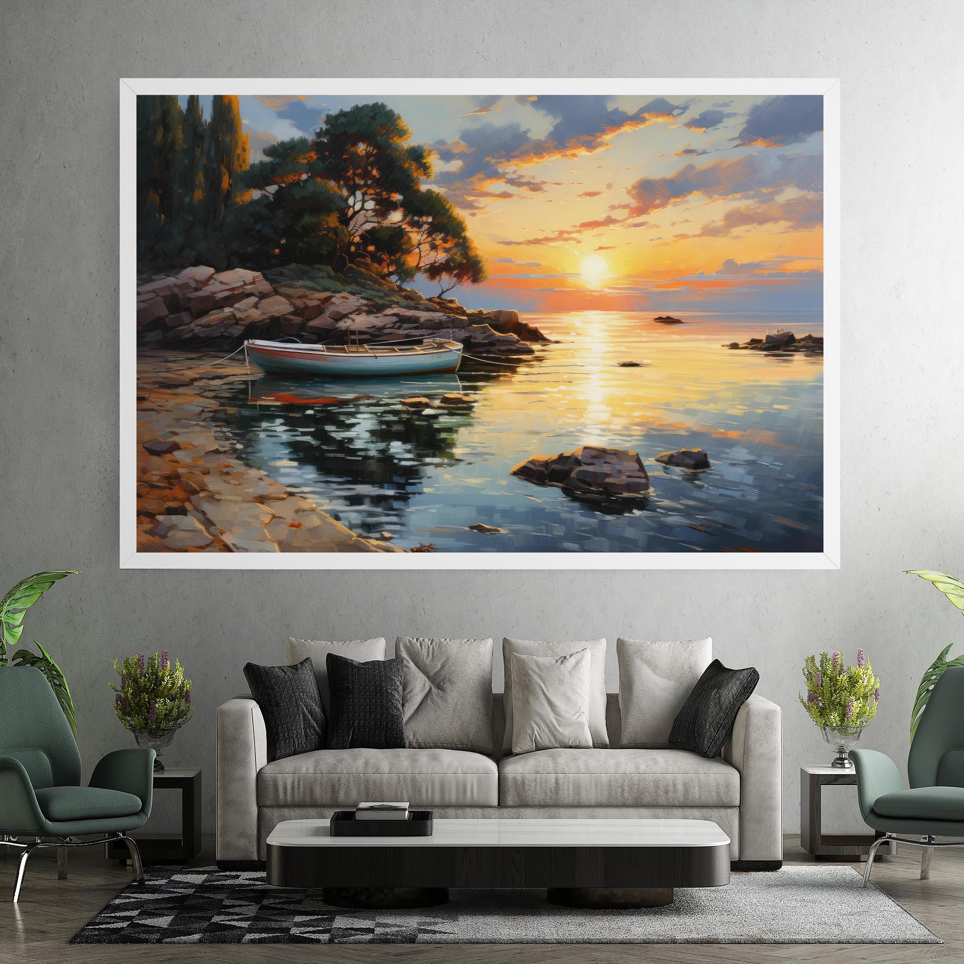 Leinwandbild Sunset Sea Art mockup 7