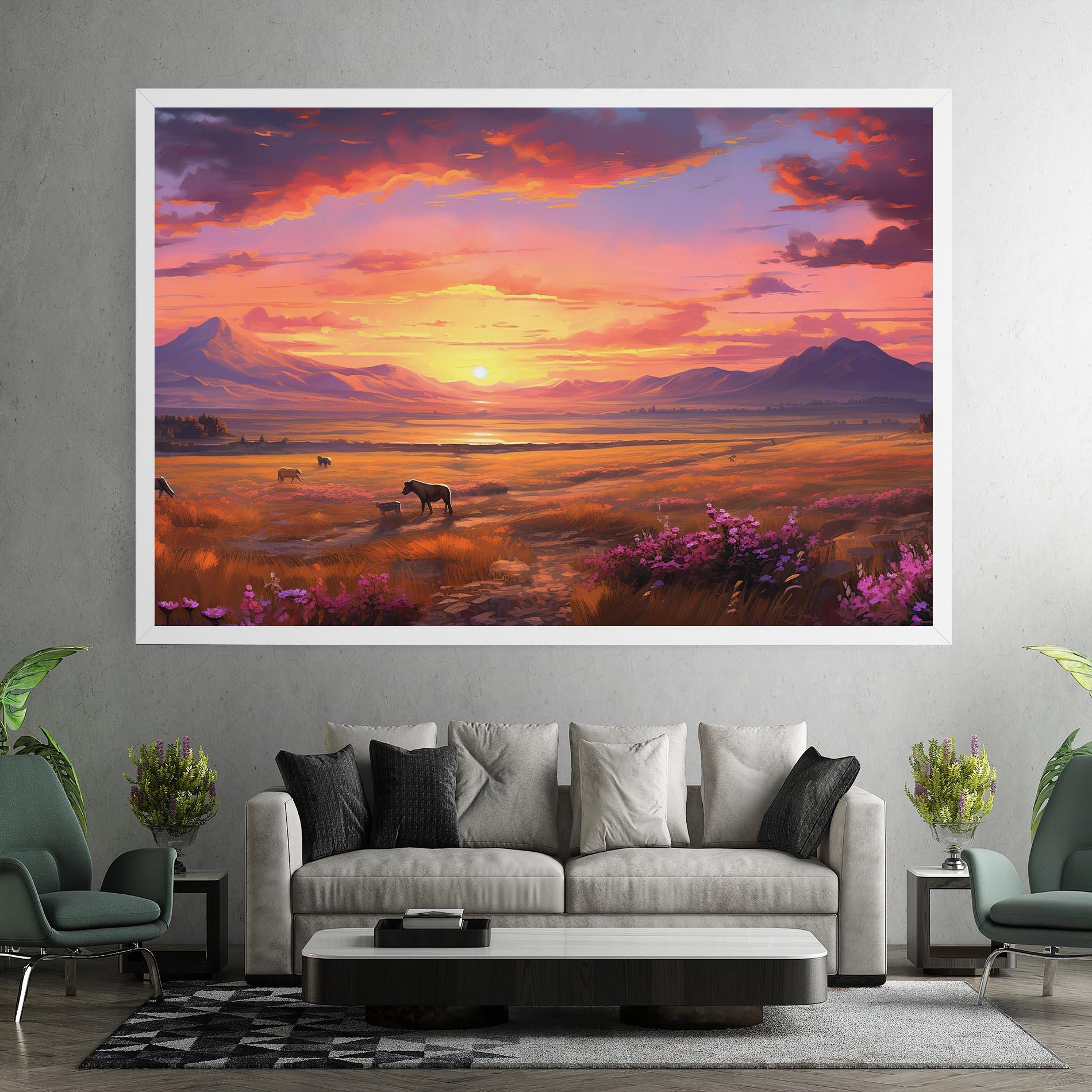 Leinwandbild Wild Horses Art mockup 7