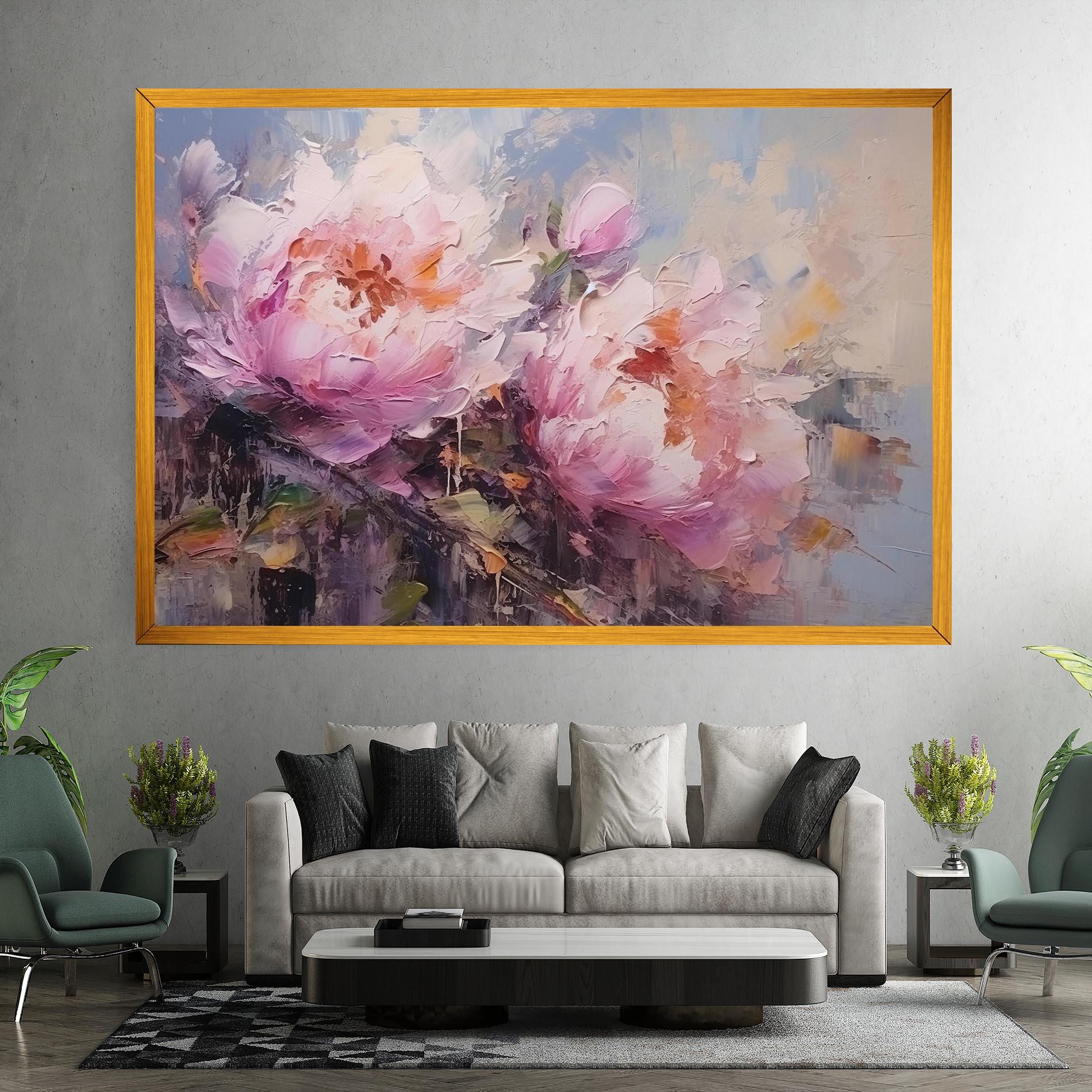 Leinwandbild Peony Art mockup 7