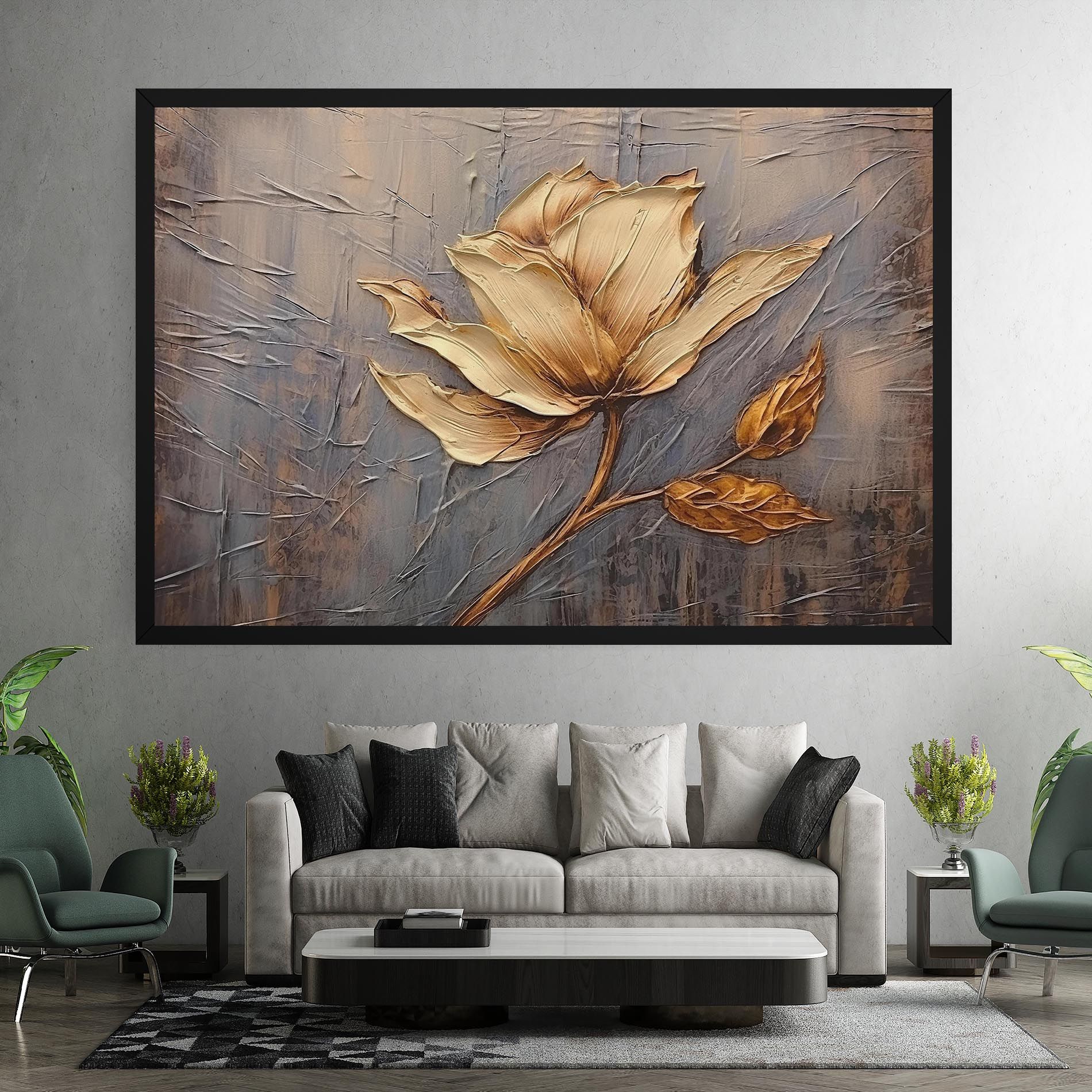 Cream Rose On Blue mockup 7