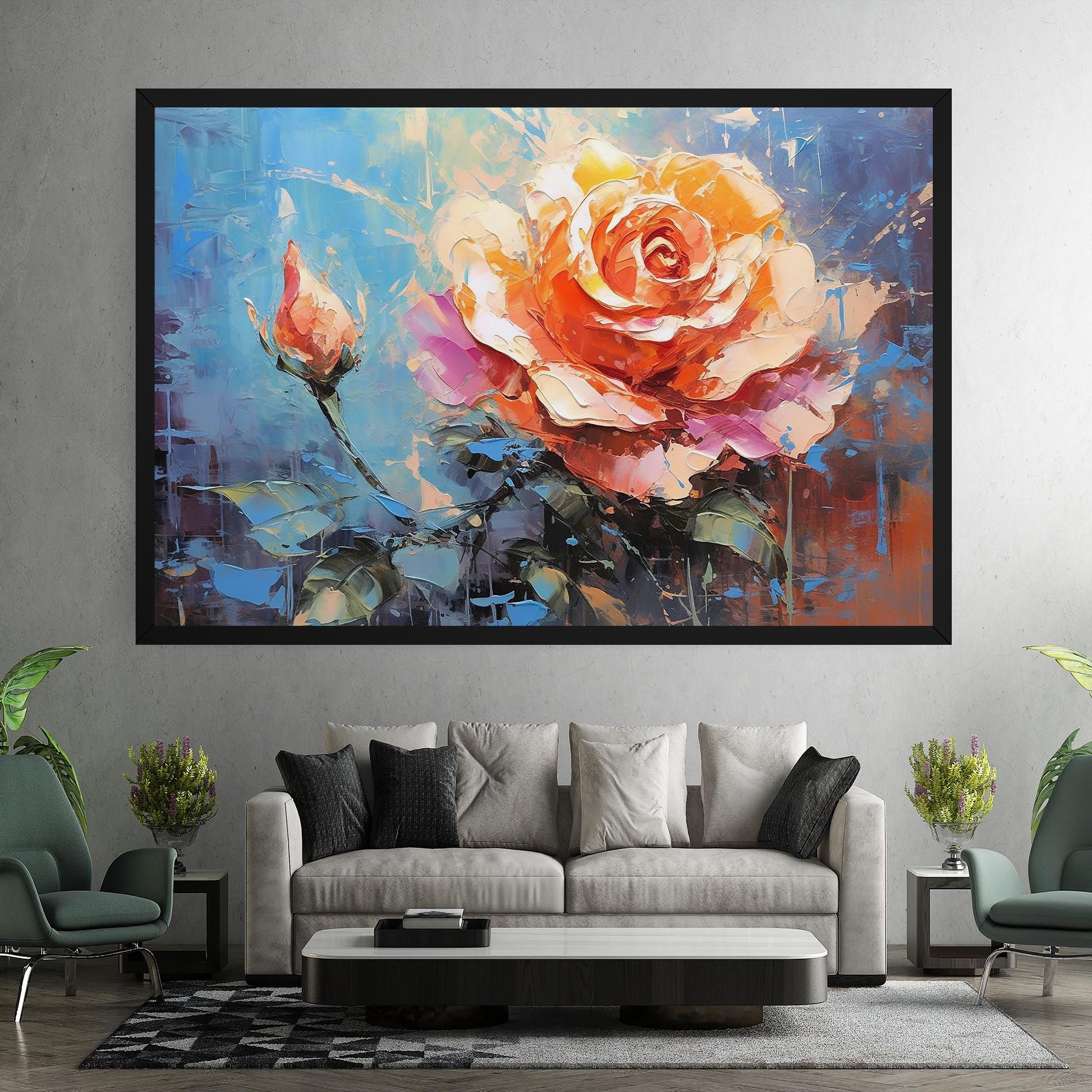 Pretty Pink Rose Art mockup 7