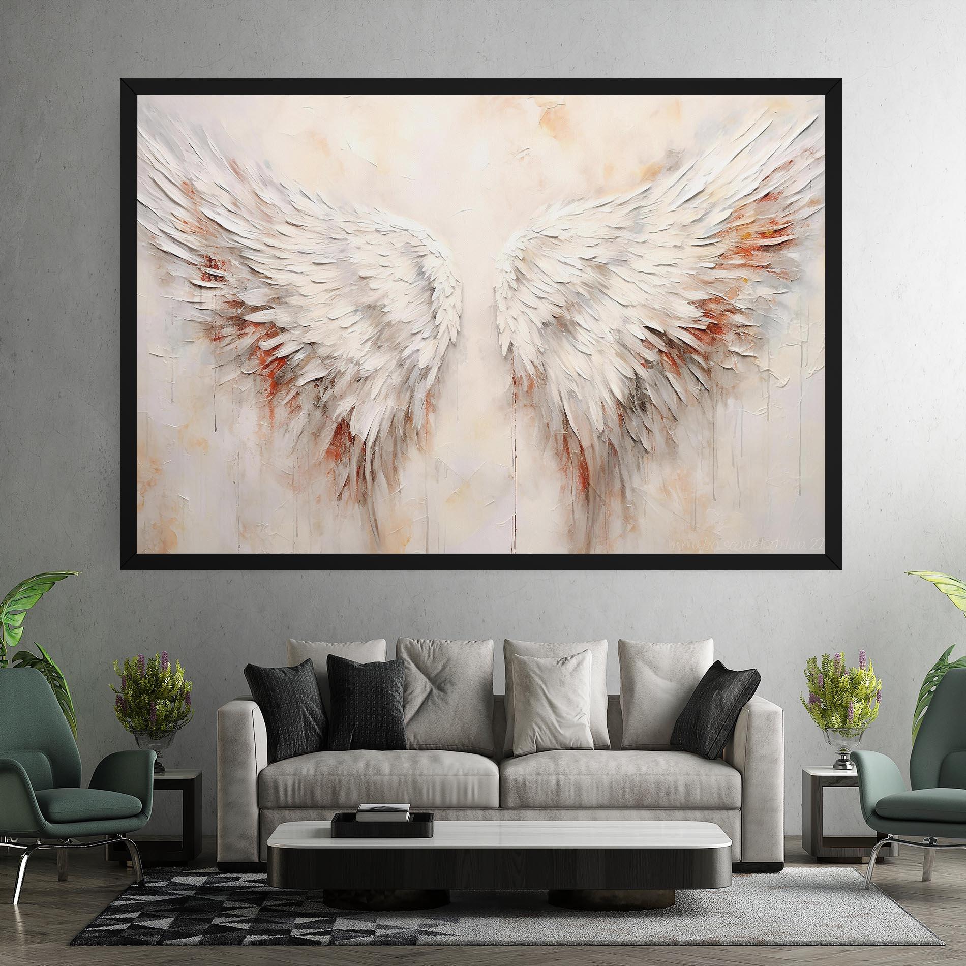 Leinwandbild White Bloody Wings mockup 7