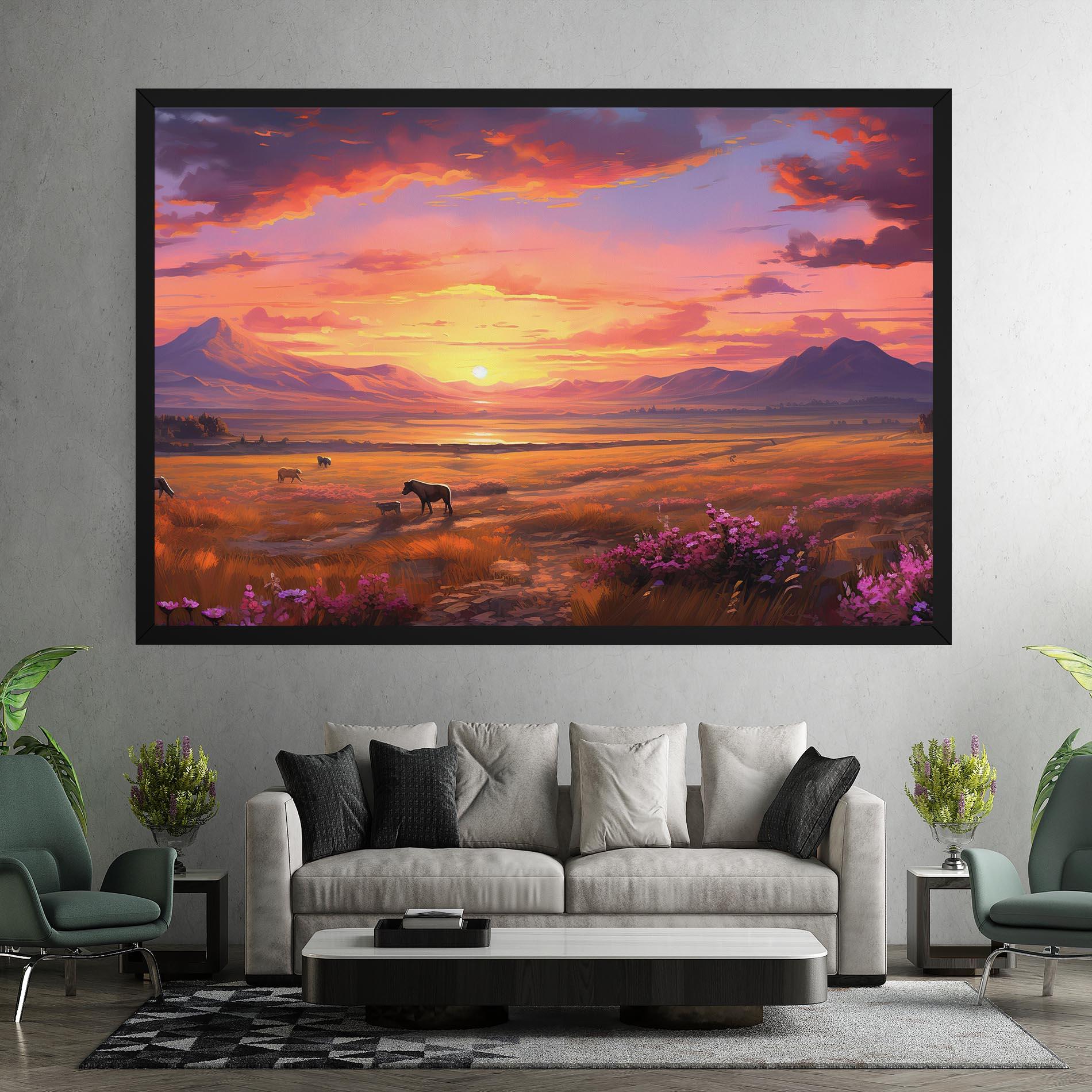 Leinwandbild Wild Horses Art mockup 7