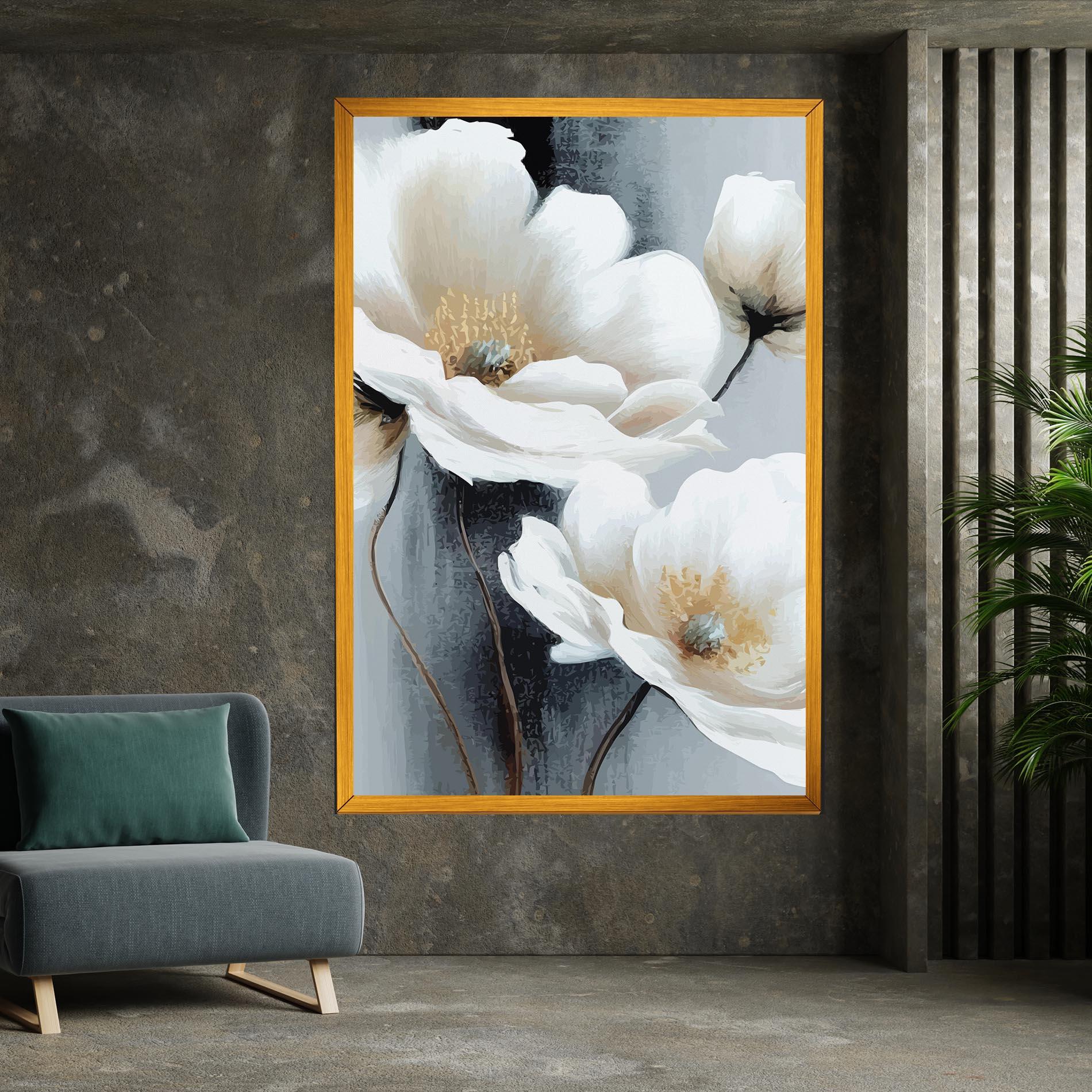 Leinwandbild Paint Texture Flower mockup 7