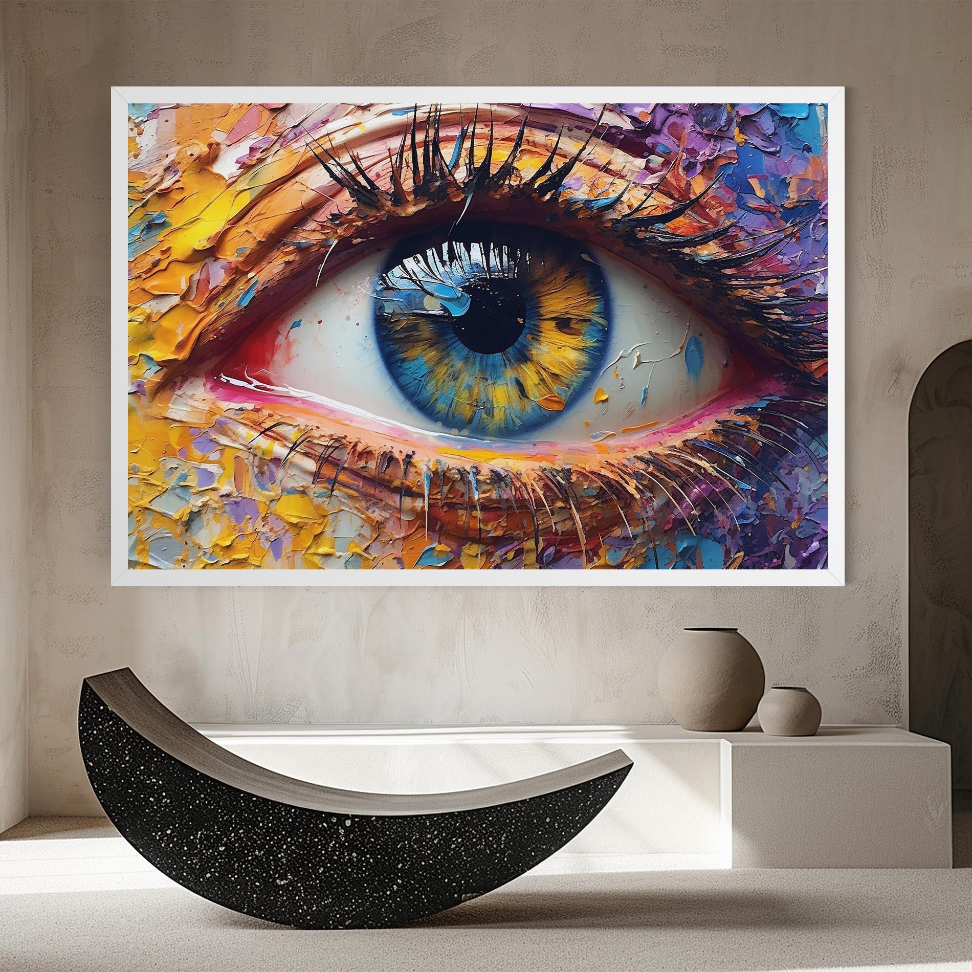 Leinwandbild Blue Eyes Art mockup 8